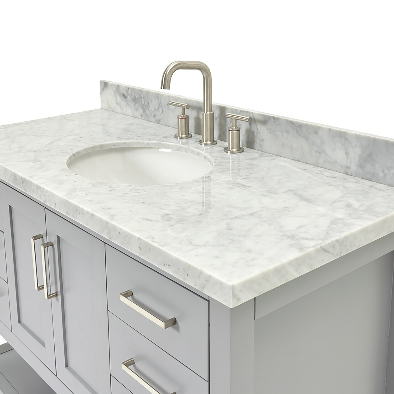 Magnolia Gray 49" Single Bathroom Vanity with Marble Top