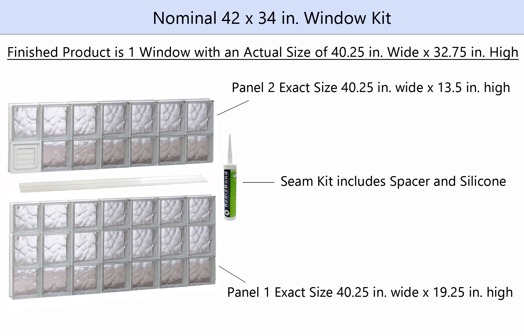 REDI2SET D4234DC Glass-Block-Windows - View #2