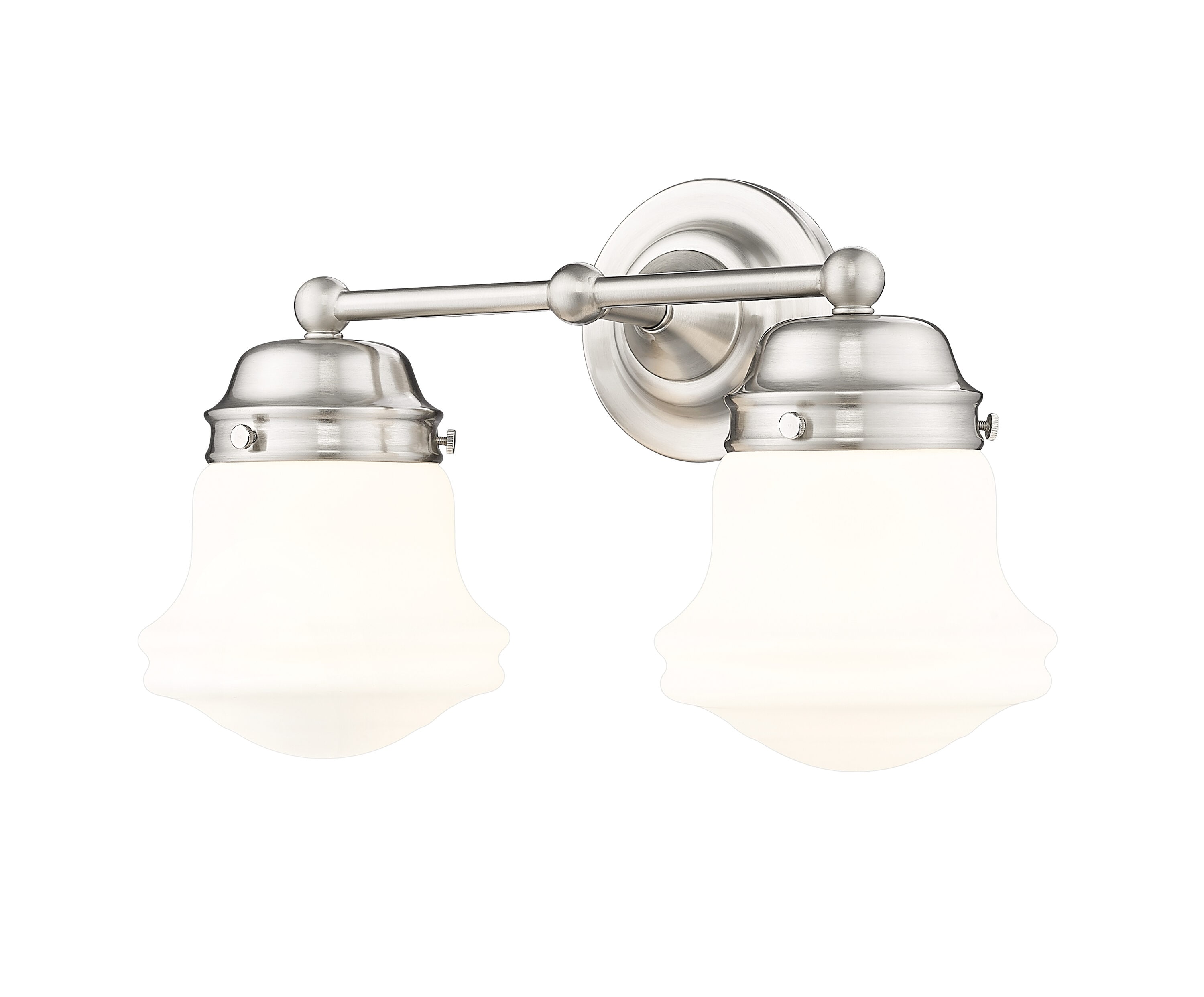 Z-lite Vaughn 7.75-in 2-light Brushed Nickel Transitional Vanity Light 