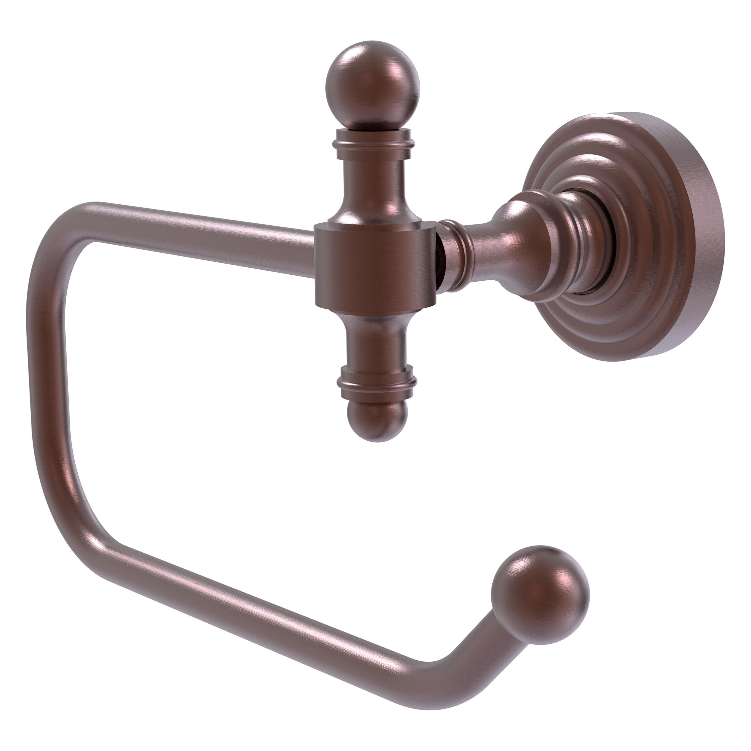 Allied Brass RW-24E-CA Retro Wave Antique Copper Wall mount Single post Toilet Paper Holder 1 -Rolls