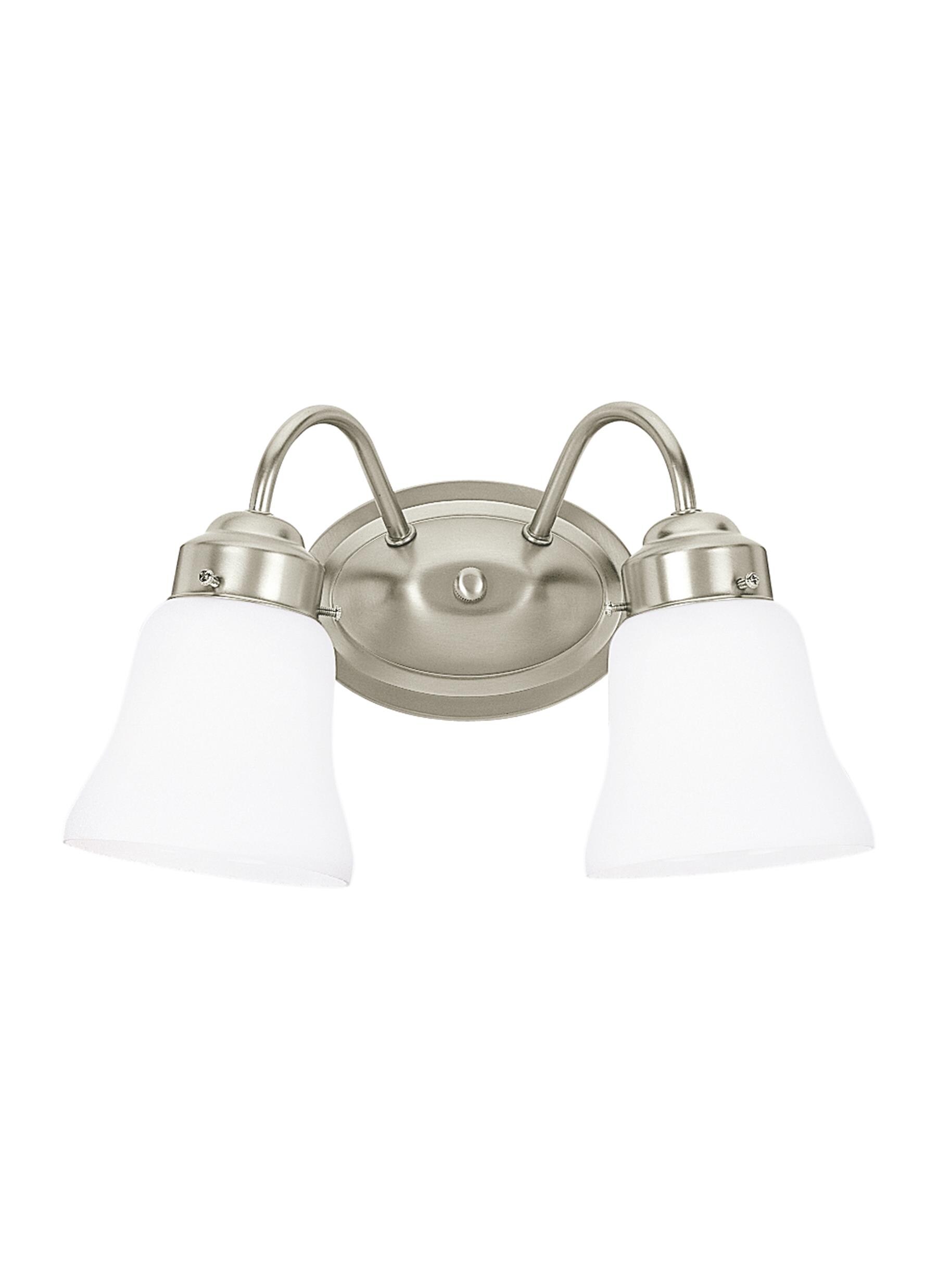 Generation Lighting 44019-962 Westmont 12-in 2-Light Brushed Nickel Transitional Vanity Light
