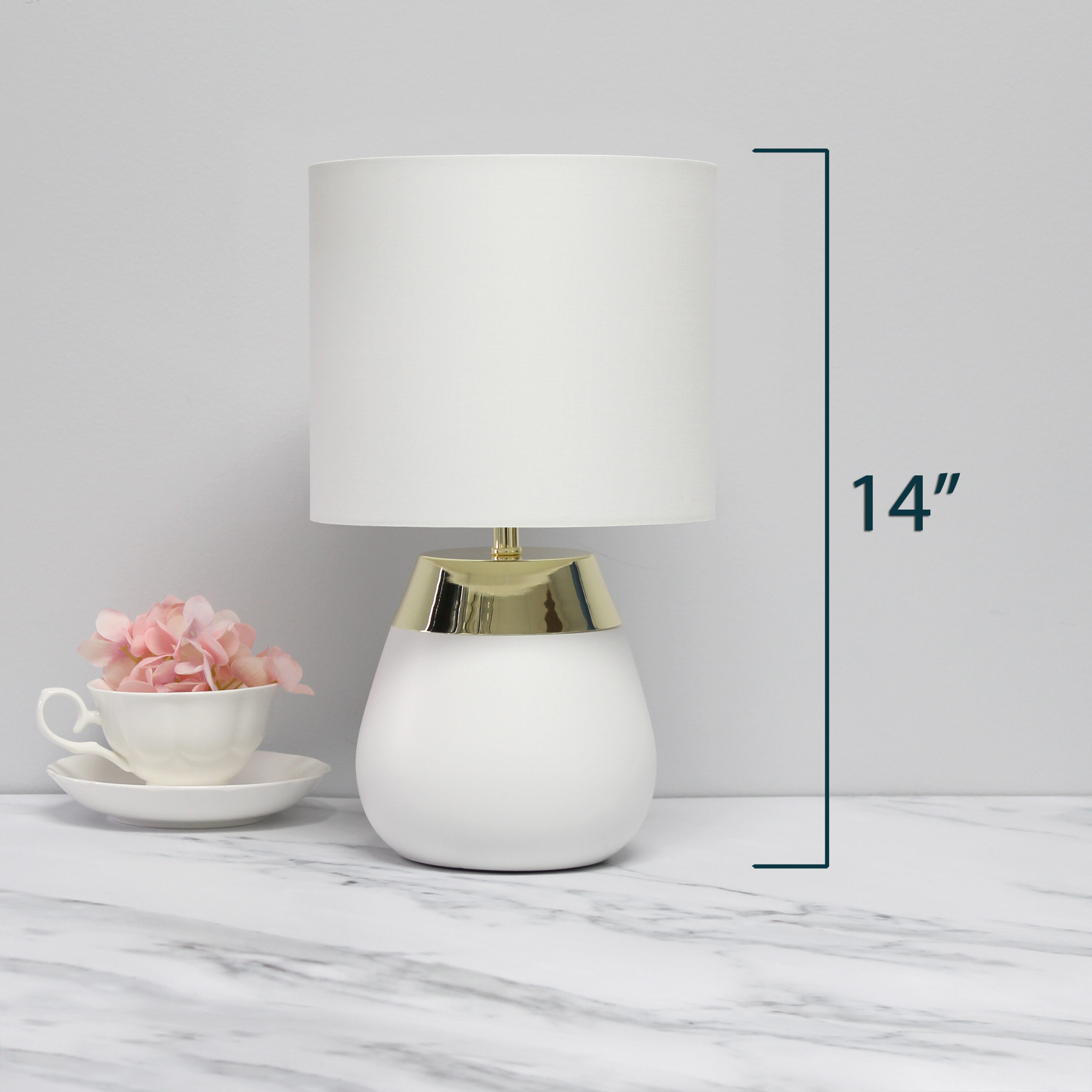 Simple Designs LT1106-WHT Table-Lamps - View #5