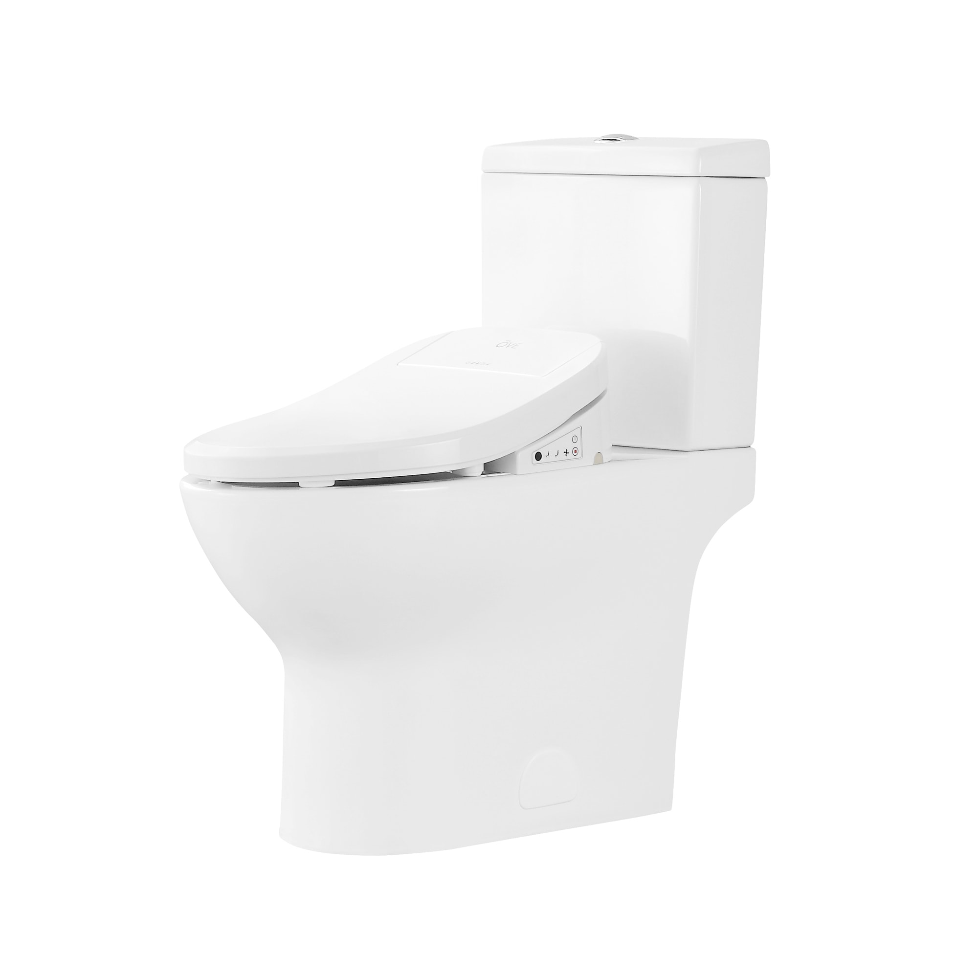 1-Piece 1.06 GPF Dual Flush U-Shaped Elongated LED Light Automatic Smart Toilet in White Seat Included