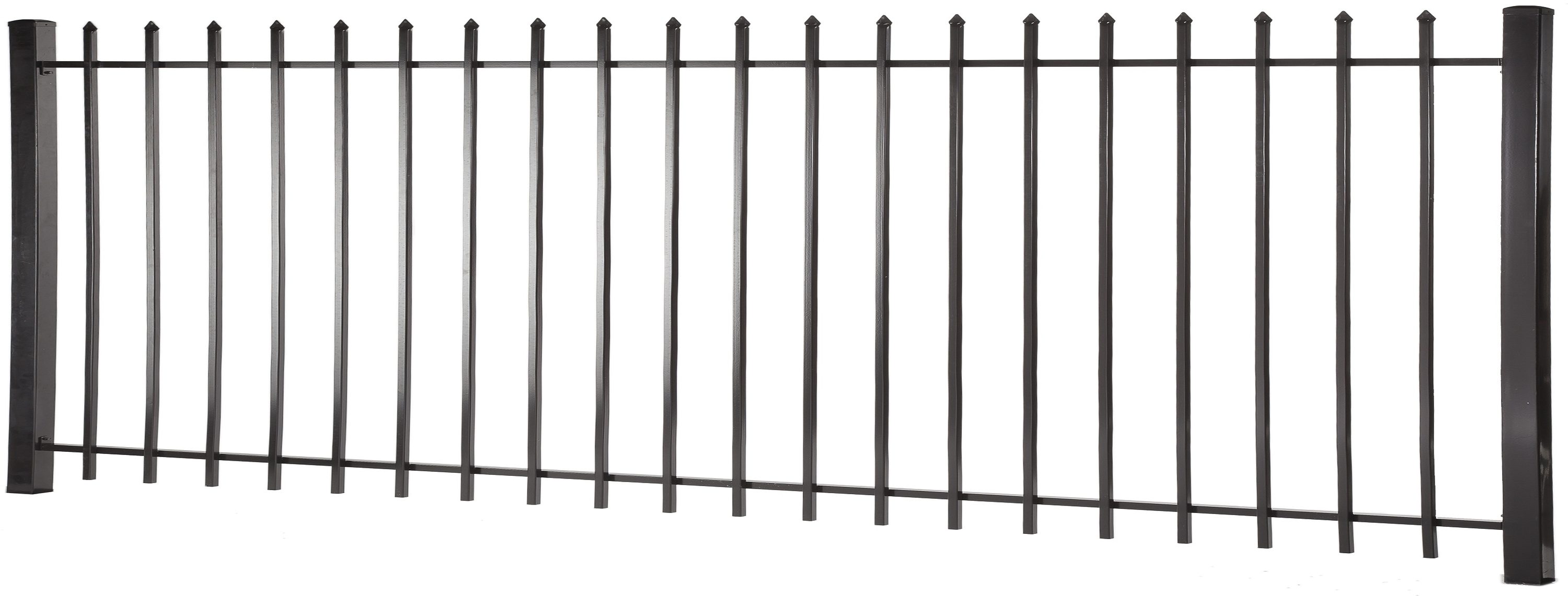Lafayette 3-ft H x 8-ft W Black Steel Decorative Fence Panel in the ...