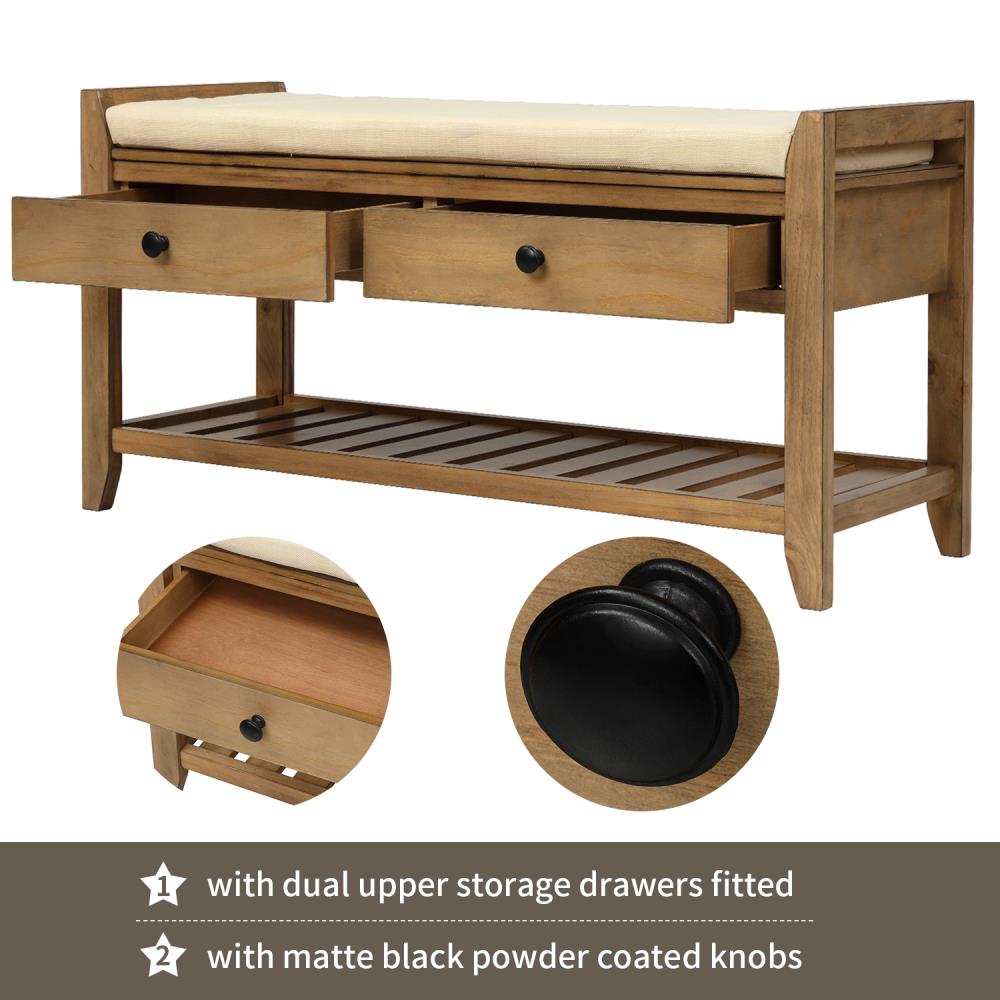 SYNGAR Shoe Benches for Entryway, Shoe Rack with Storage Sliding