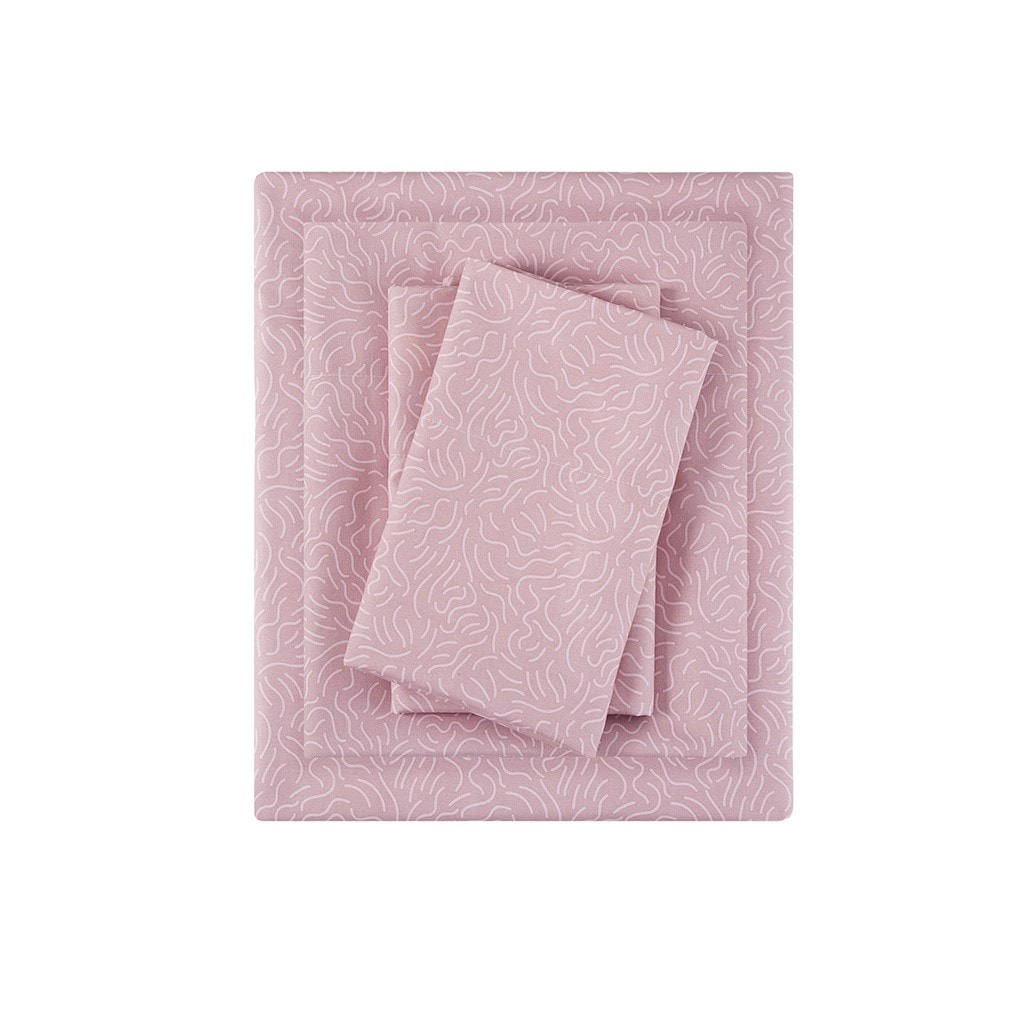Gracie Mills GRACE-2632-02DI Giselle 4-Peice Wrinkle Free Printed Microfiber Sheet Set