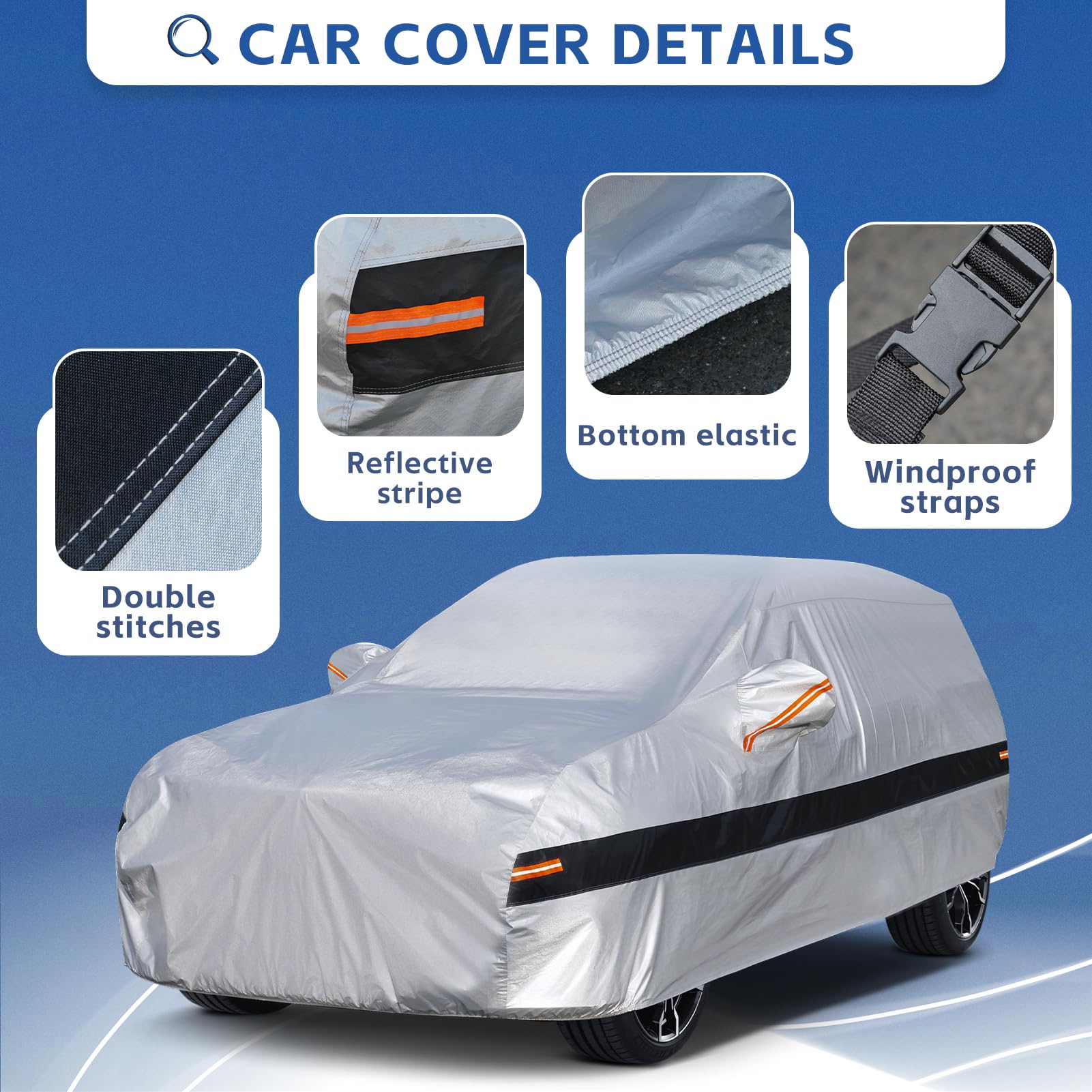 Holthly B0CL29WYFZ Universal-Car-Covers - View #4