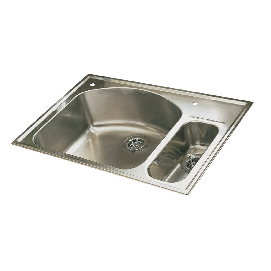 Double Offset Bowl 3 Hole Kitchen Sink