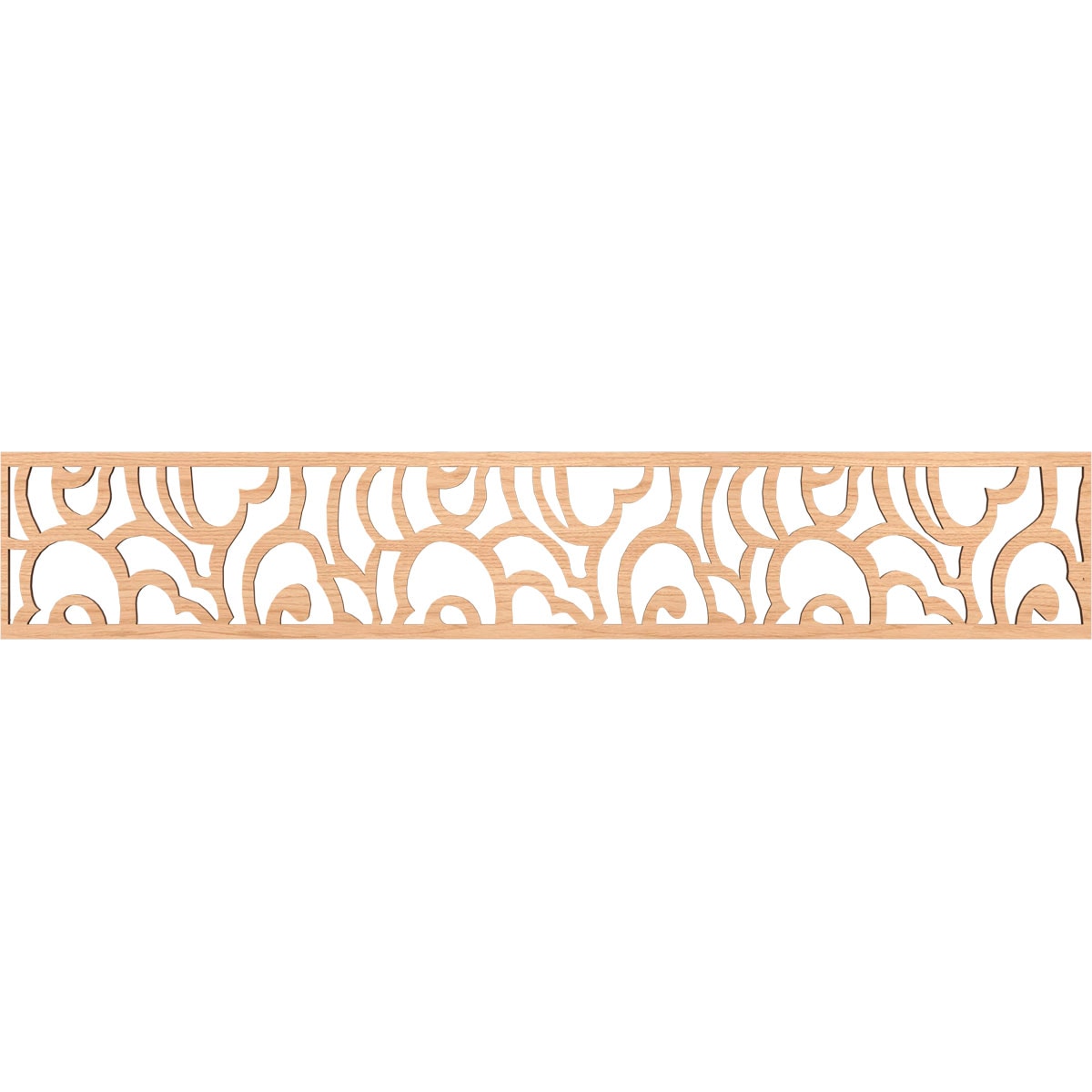 Ekena Millwork MLDA08X46SPFHI Springfield Fretwork Flat Trim 8-in x 3.89-ft Hickory Brown Unfinished 2156606 Pierced Wall Panel Moulding