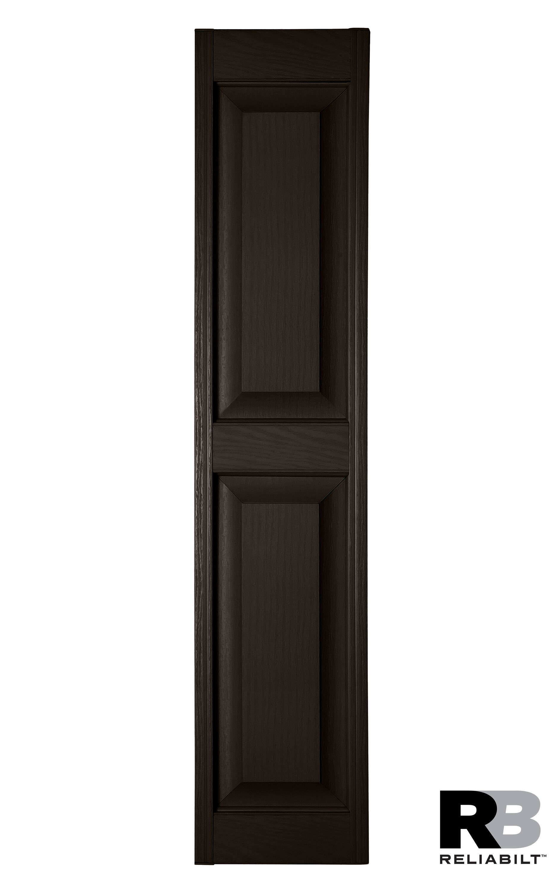 RELIABILT RP1070206 10-in W x 70-in H Chocolate Chip Raised panel Polypropylene Exterior Shutters ( 2 -Pack )