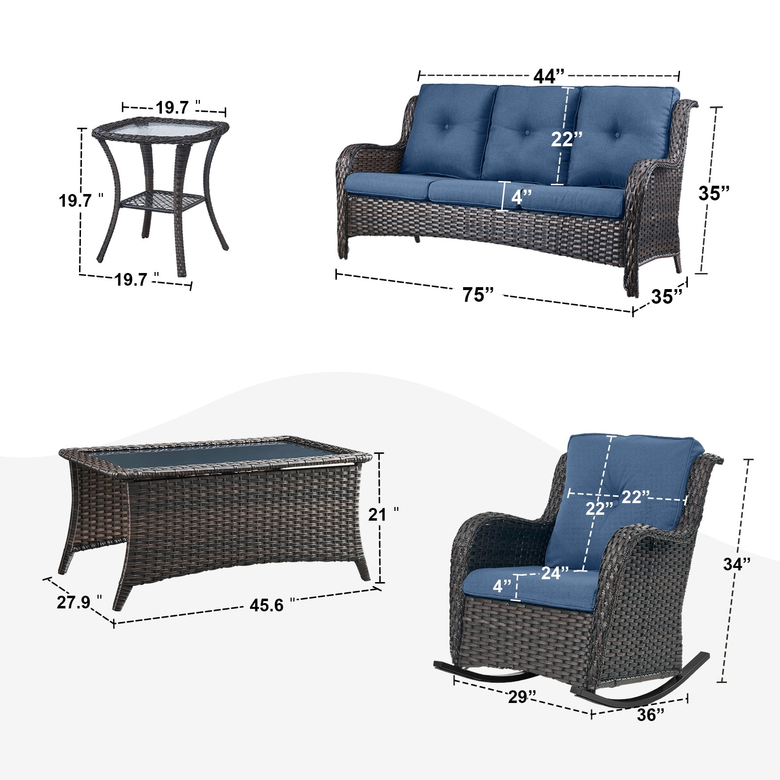 Rilyson FS0131825101-1 Patio-Conversation-Sets - View #6