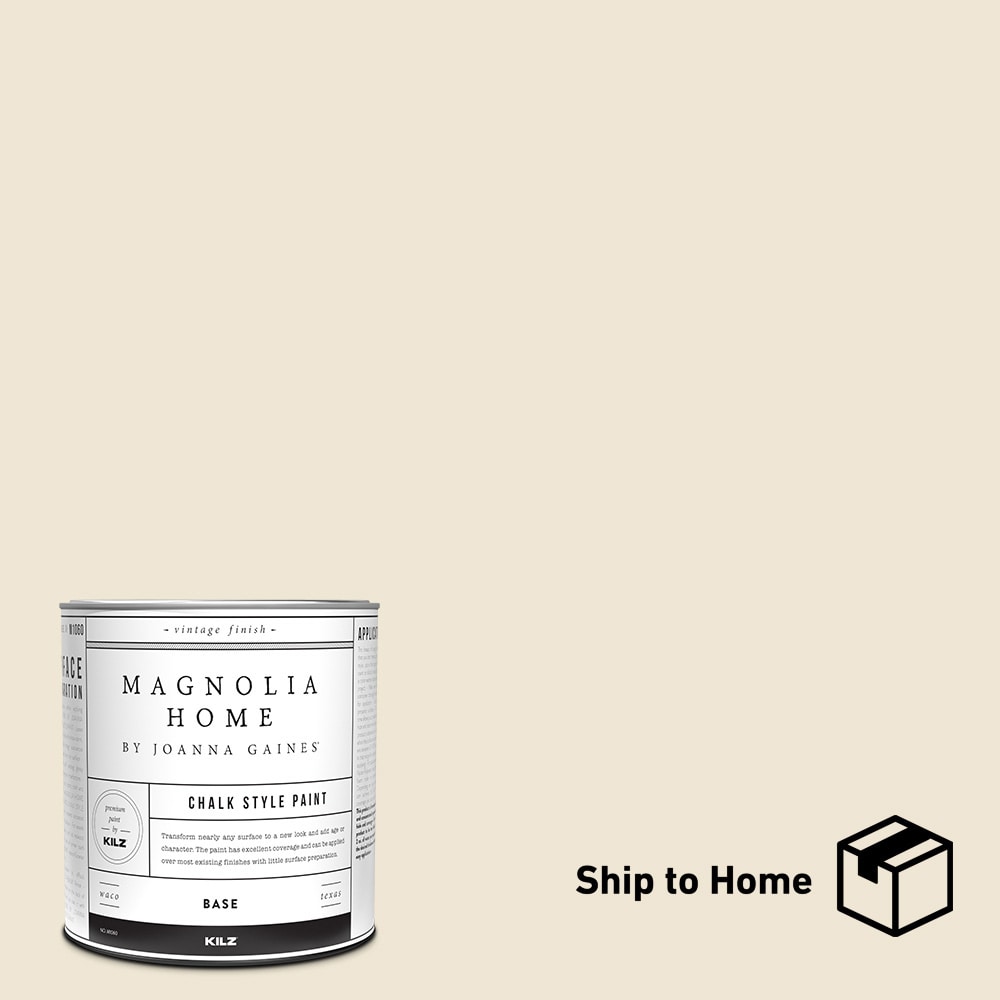 Magnolia Home 00169804 by Joanna Gaines Water-based Pre-tinted Low Odor Carter Creme Chalky Paint (1-quart)