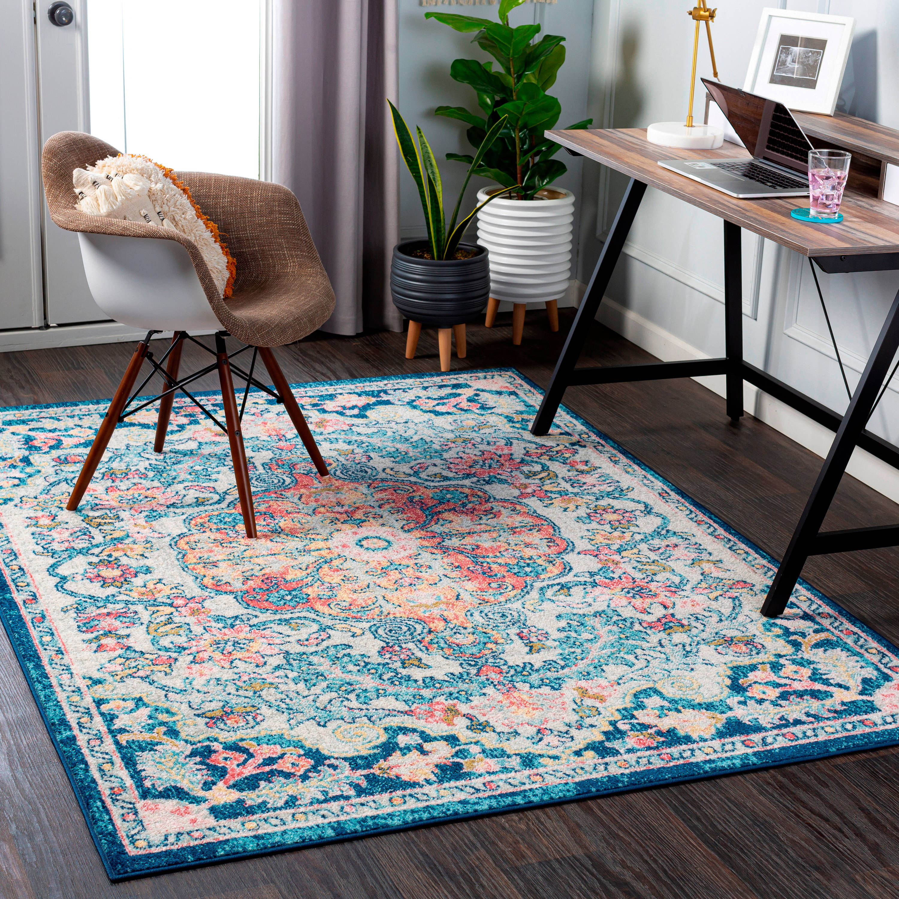 Artistic Weavers HAP1123-5373 Harput 5 X 7 Multicolor Indoor Medallion Oriental Area Rug