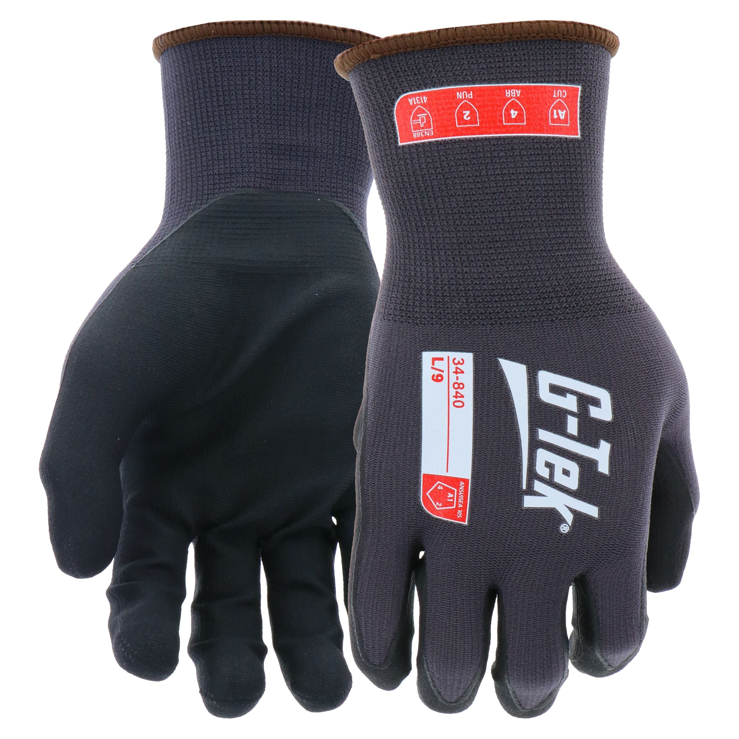G-Tek GT34-840-XL X-large Nitrile dipped 1 -Pairs
