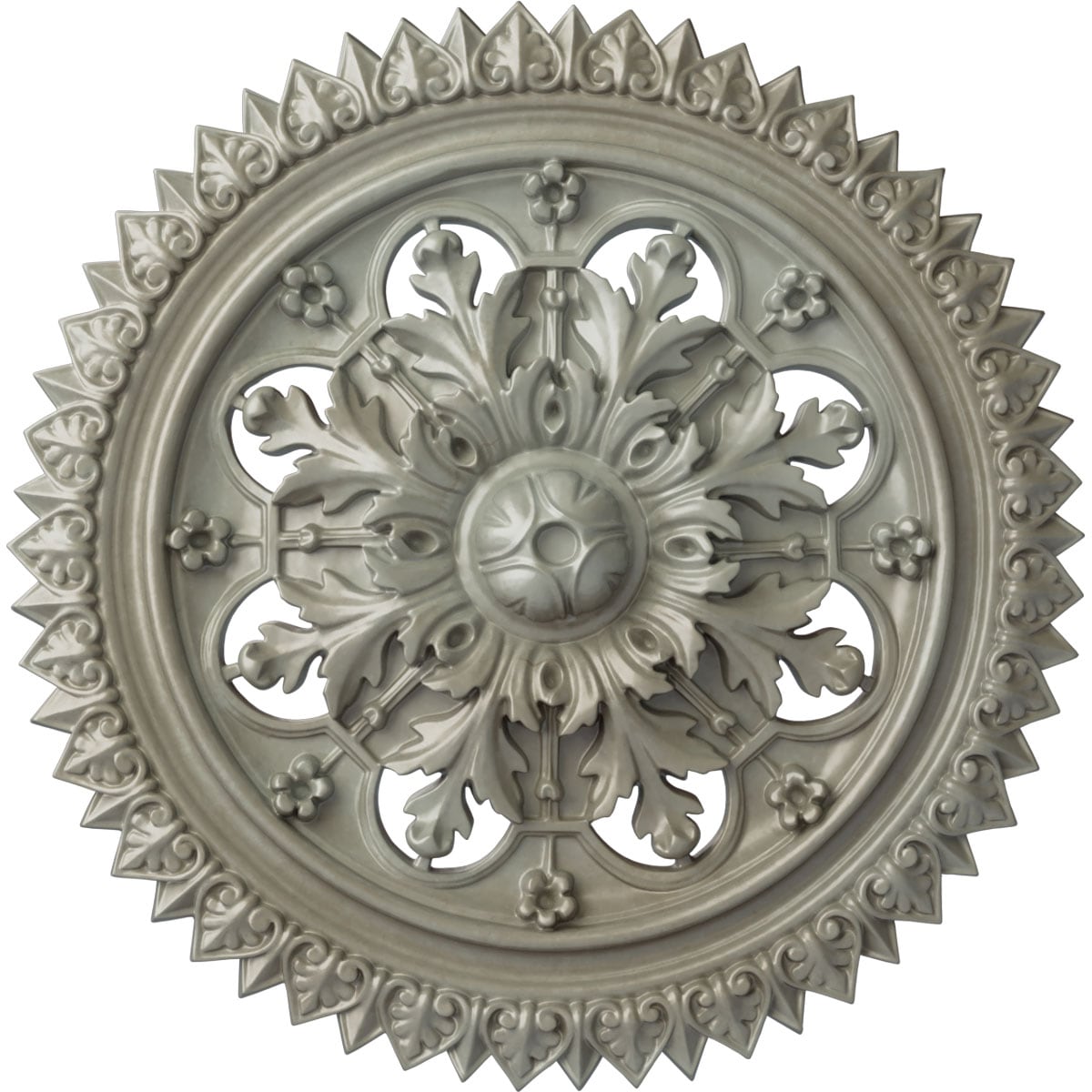 Ekena Millwork CM21YOFLS York 21.625-in W x 21.625-in L Painted Flash Gold Polyurethane Whole Ceiling Medallion