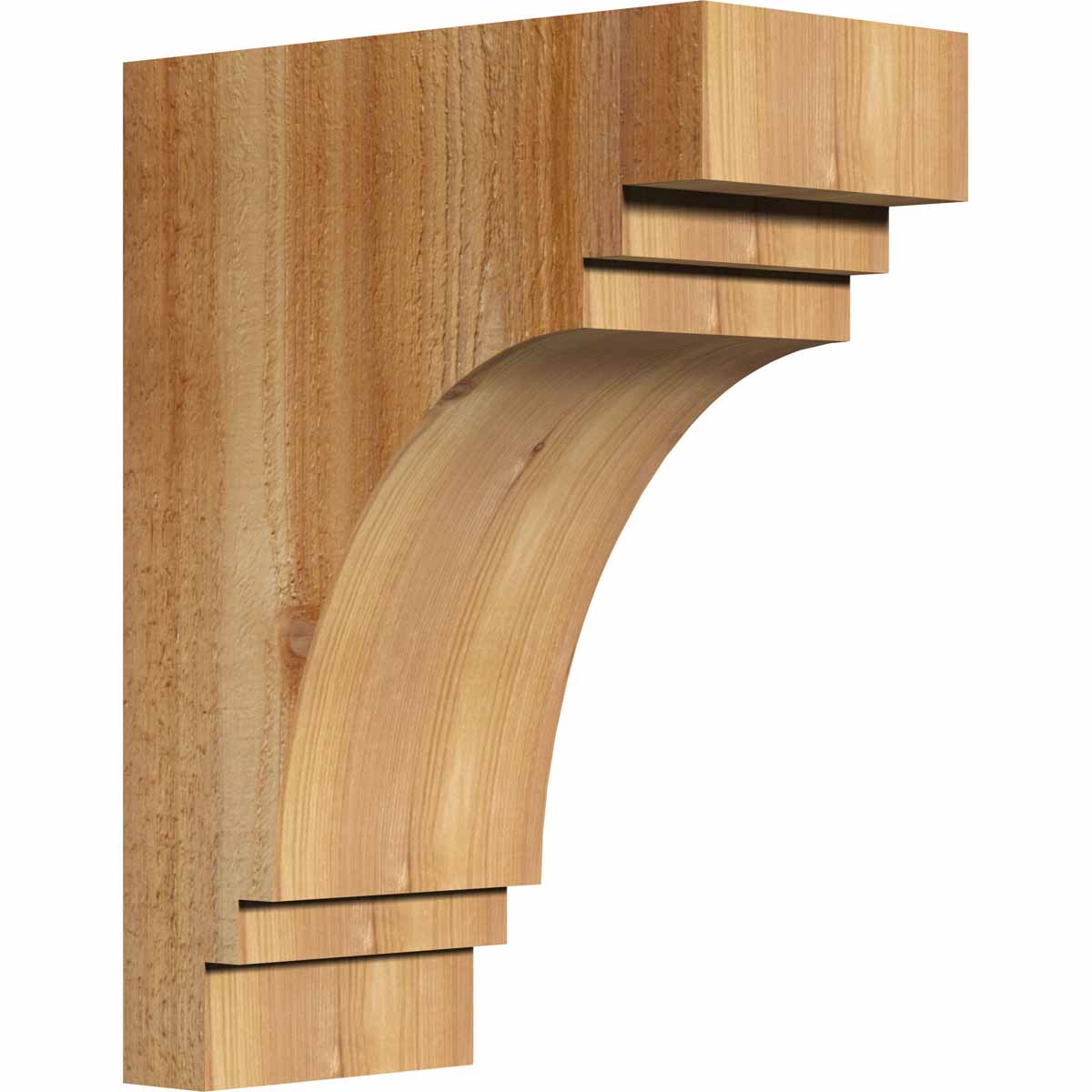 Ekena Millwork COR06X12X16PEC00RWR 6-in x 12-in x 16-in Pescadero Unfinished Western red cedar Wood Paintable/Stainable Corbel