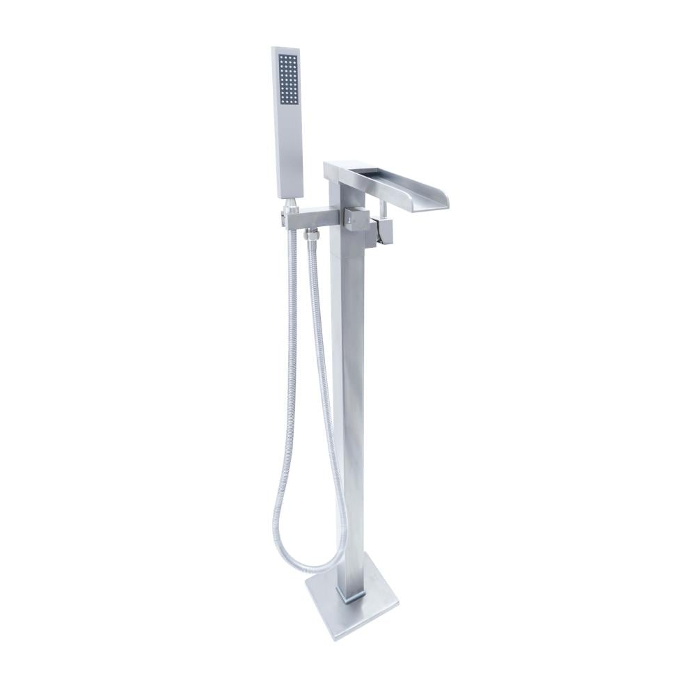 Dyconn Faucet BTF41-BN Brushed Nickel 1-handle Freestanding Low-arc Bathtub Faucet with Hand Shower ( Valve Included )