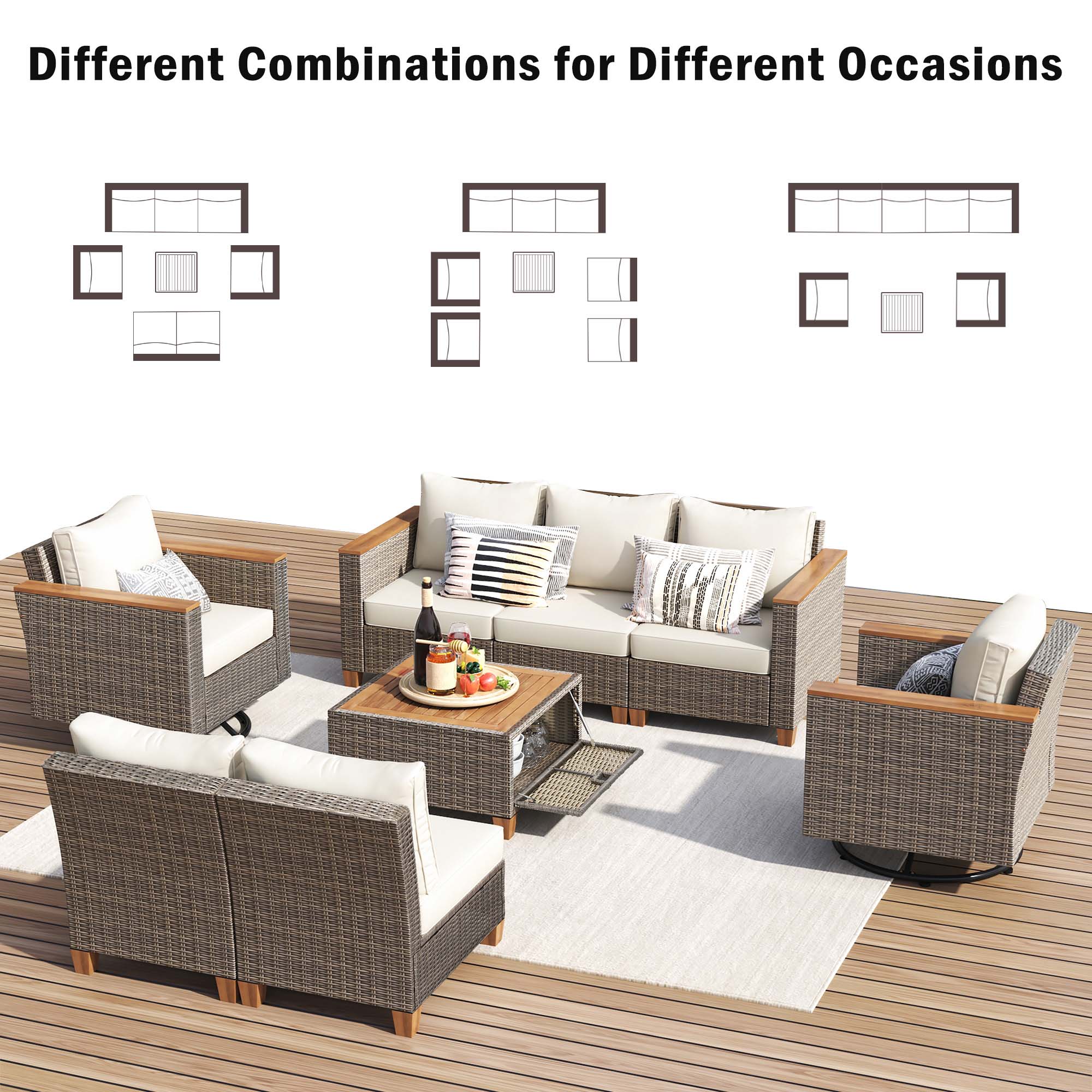 Clihome CL-4JK872 Patio-Conversation-Sets - View #9
