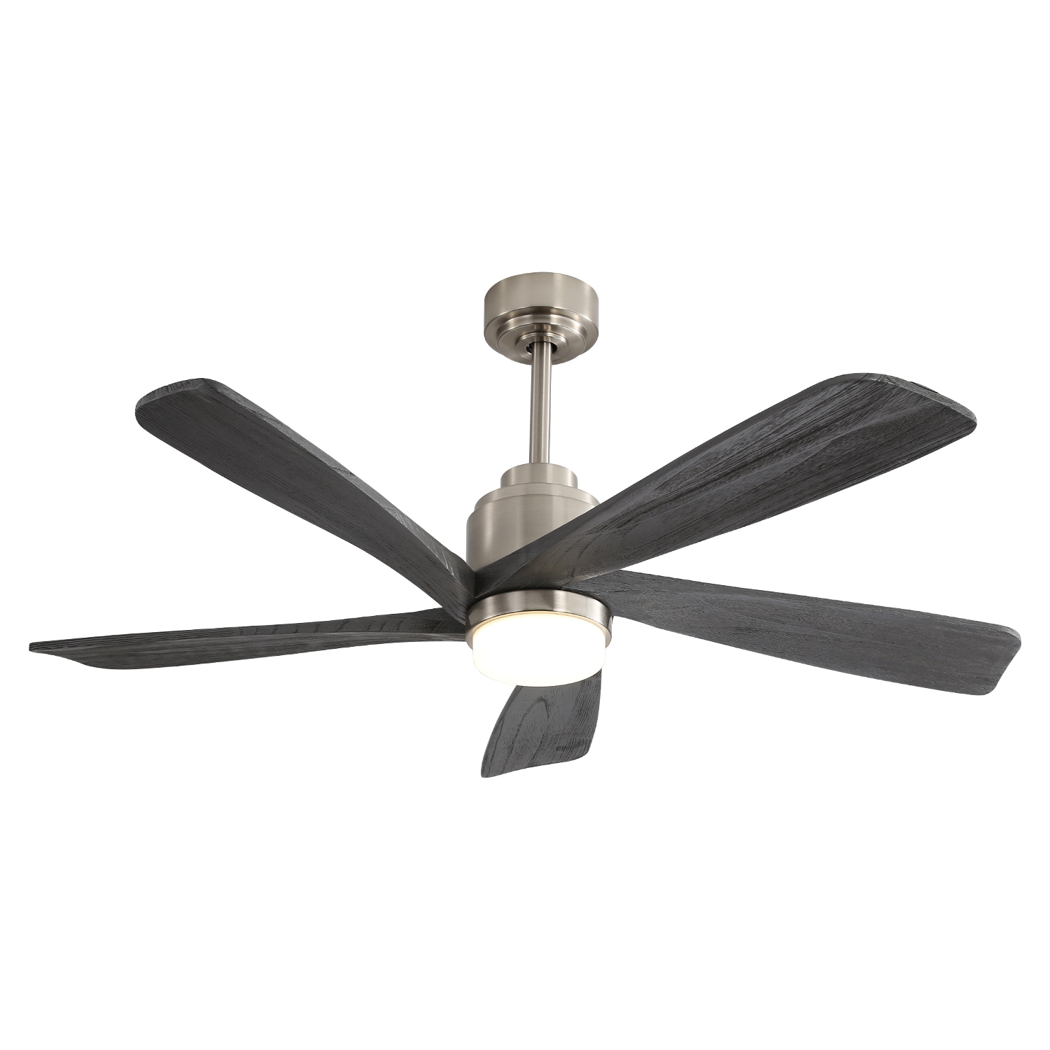  52LSP264729NK LuxeCraft 52-in Color-Changing Integrated LED Smart Nickel with Matte Blades Ceiling Fan With Light - Remote Included ( 5 -Blade )