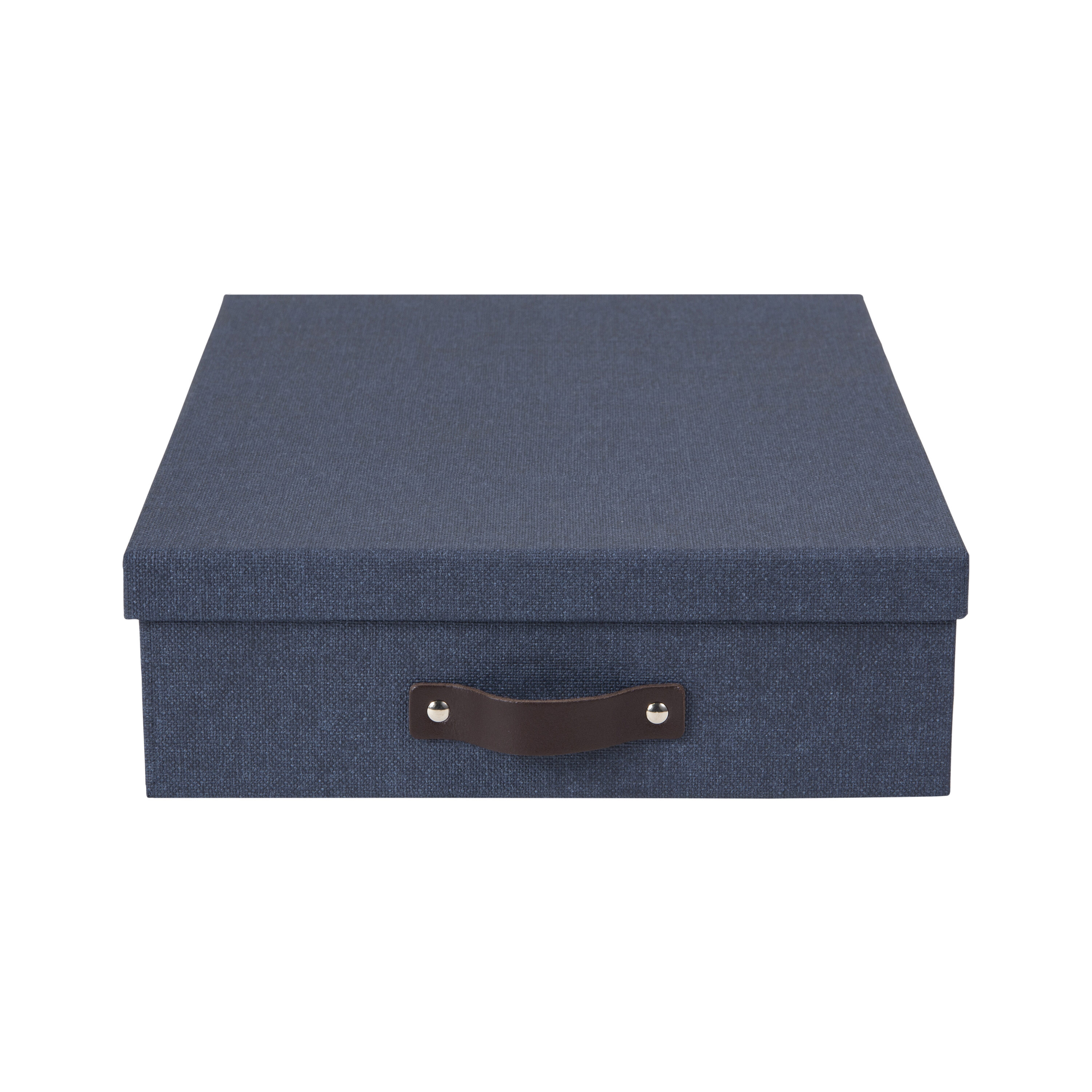 Bigso Silvia Organizational Storage Box, Photo with Leather Ash