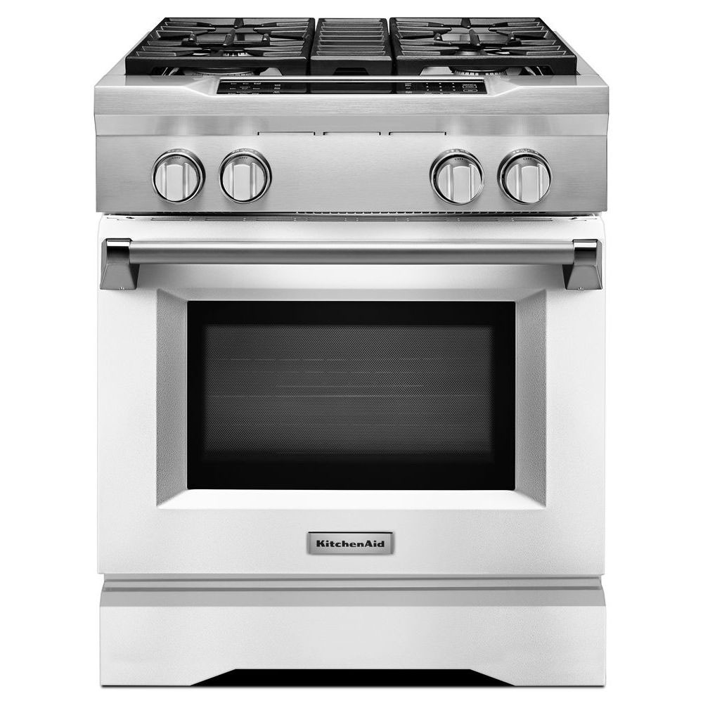 KitchenAid Self-Cleaning Convection Single Oven Dual Fuel Range ...