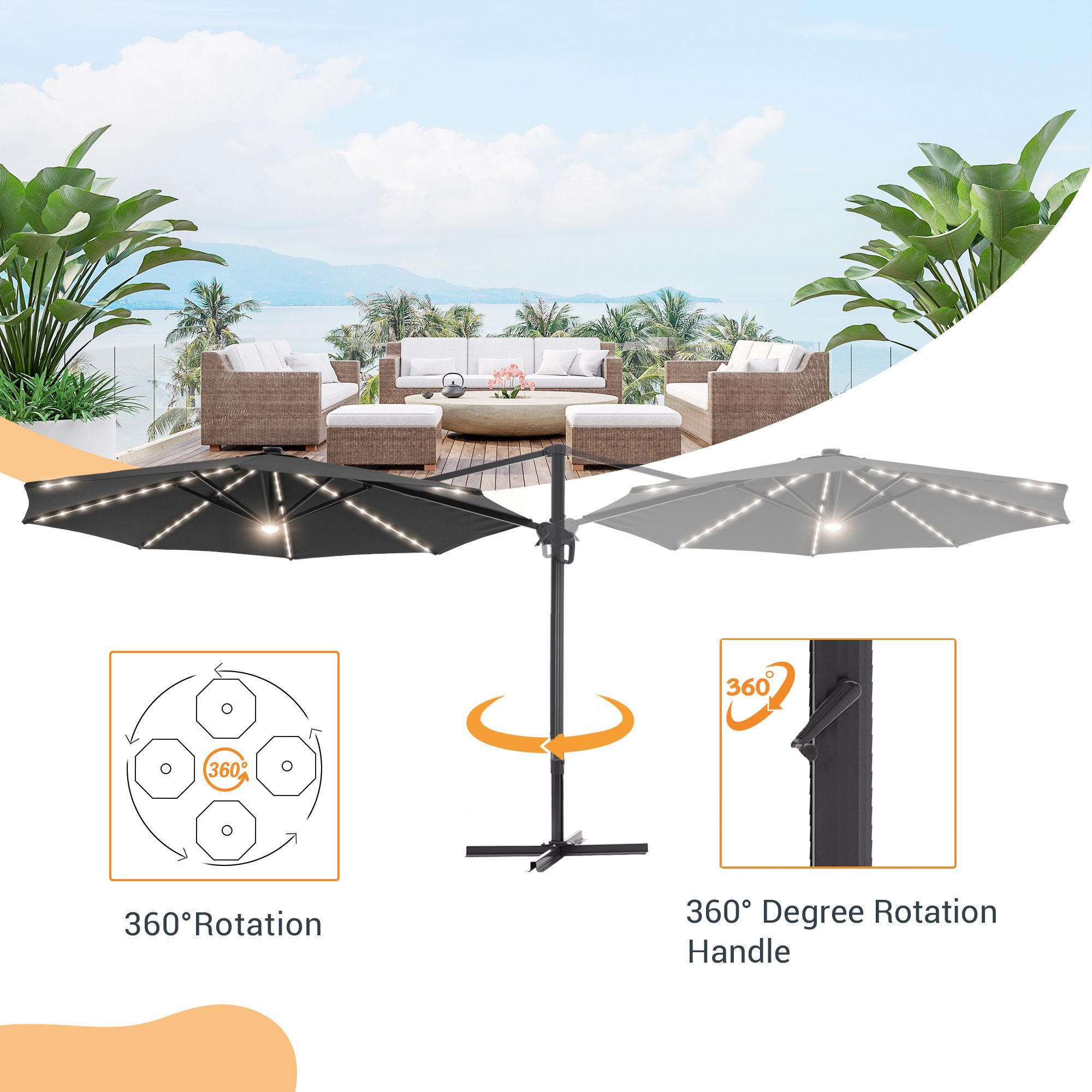 Sonkuki SD-132BK-LED Umbrellas-2 - View #5