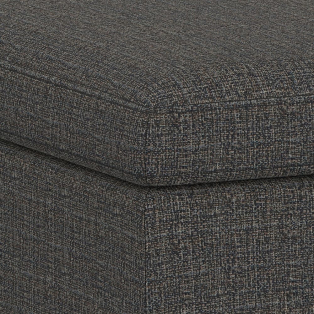 Owen Mid Century Ebony Square Storage Ottoman