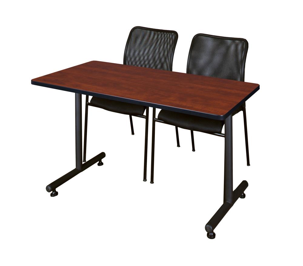 Regency MKTRCT4824CH75BK Training Red 4-Person Training Table (48-in W x 29-in H)