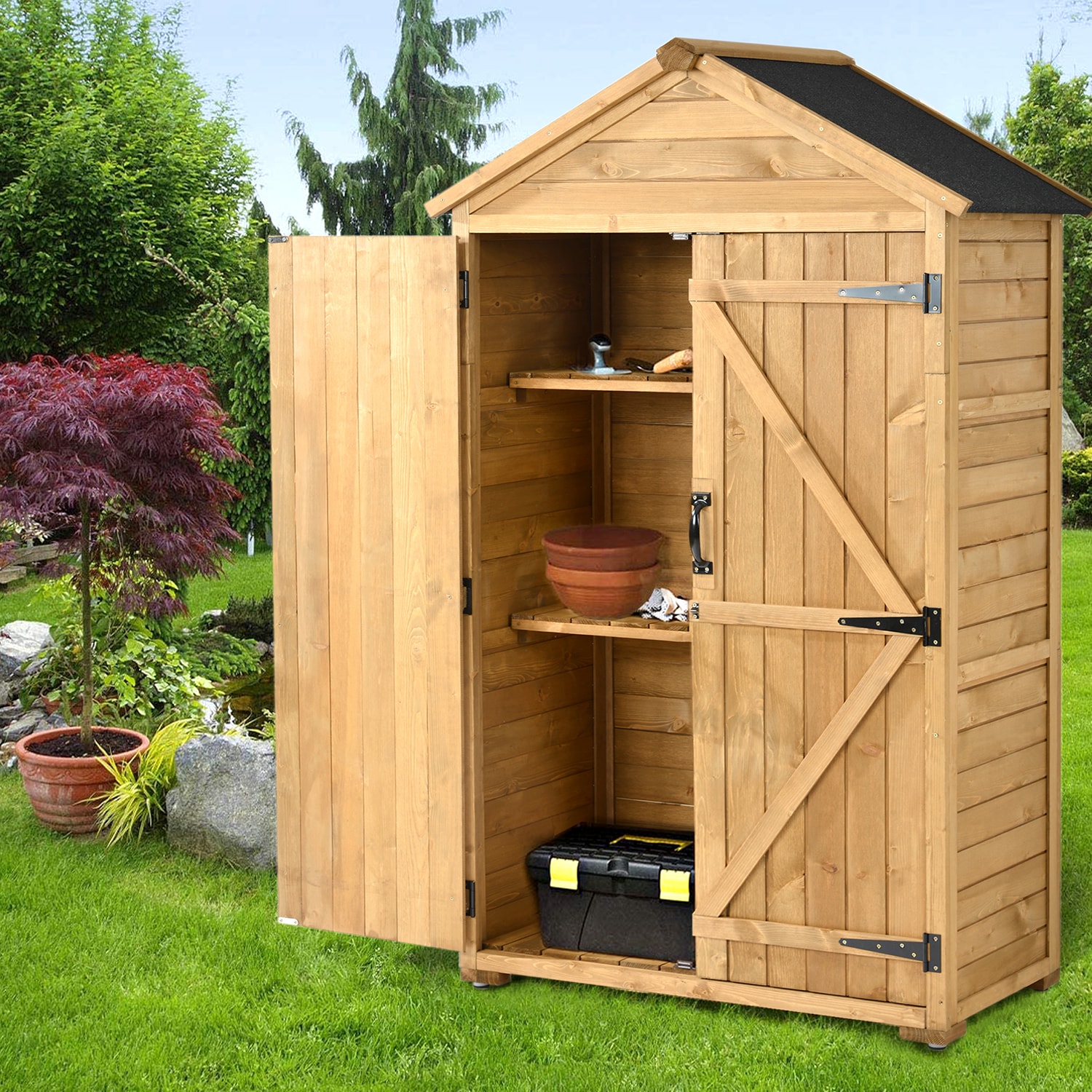 SINOFURN SYA010124WD Wood-Storage-Buildings - View #9