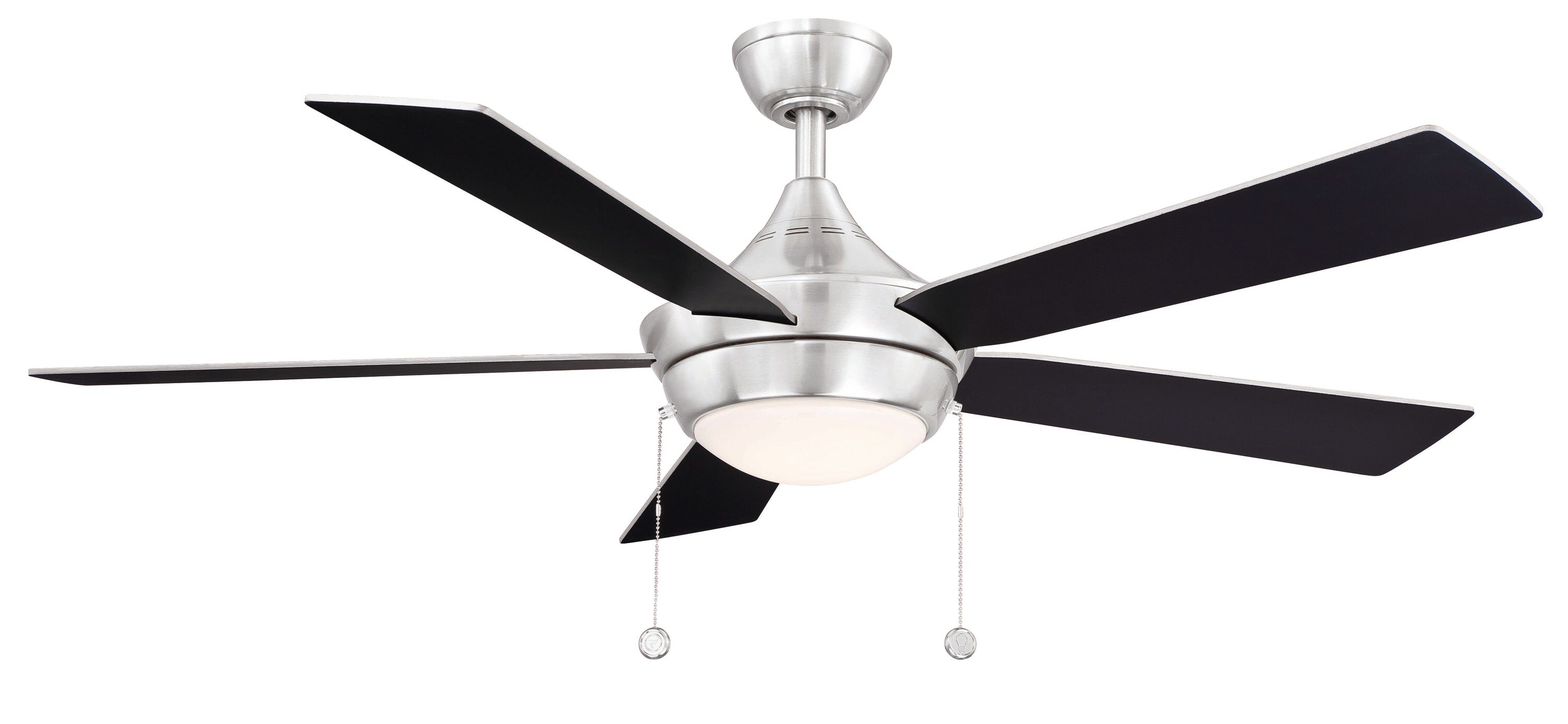 Fanimation Studio Collection LP7654LBNBB AireDrop 52-in Brushed Nickel Integrated LED Indoor Ceiling Fan with Light (5-Blade)