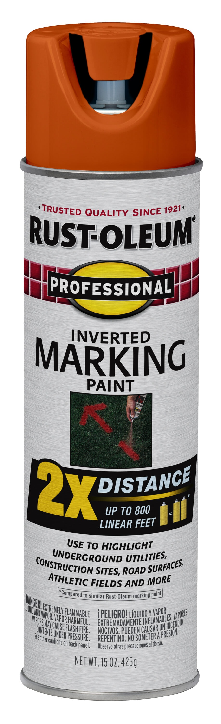 Rust-Oleum Professional 2X Red-orange Oil-based Marking Paint (Spray ...