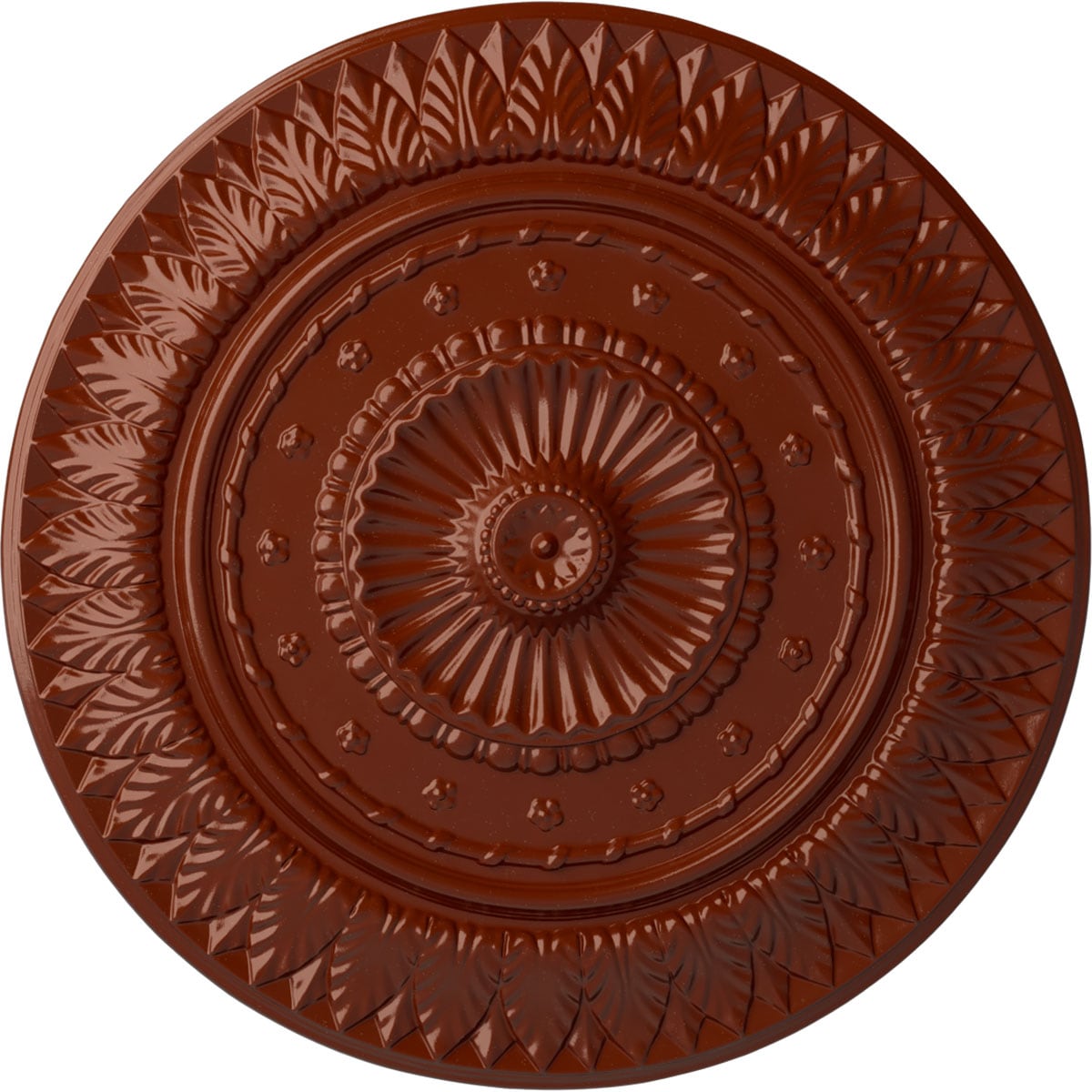 Ekena Millwork CM26CSFIF Christopher 26.625-in W x 26.625-in L Painted Firebrick Polyurethane Whole Ceiling Medallion