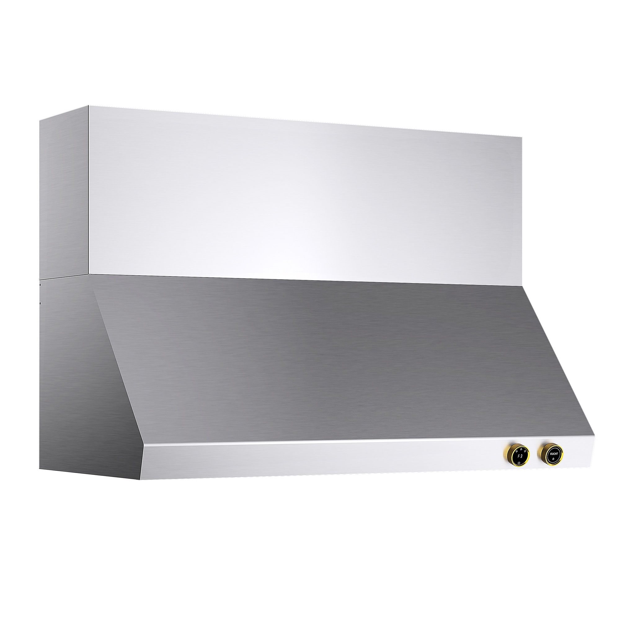Kucht KRH480-GL-C 48 inch Ducted 1200-CFM Stainless Steel with Gold Accents Wall-Mounted Range Hood