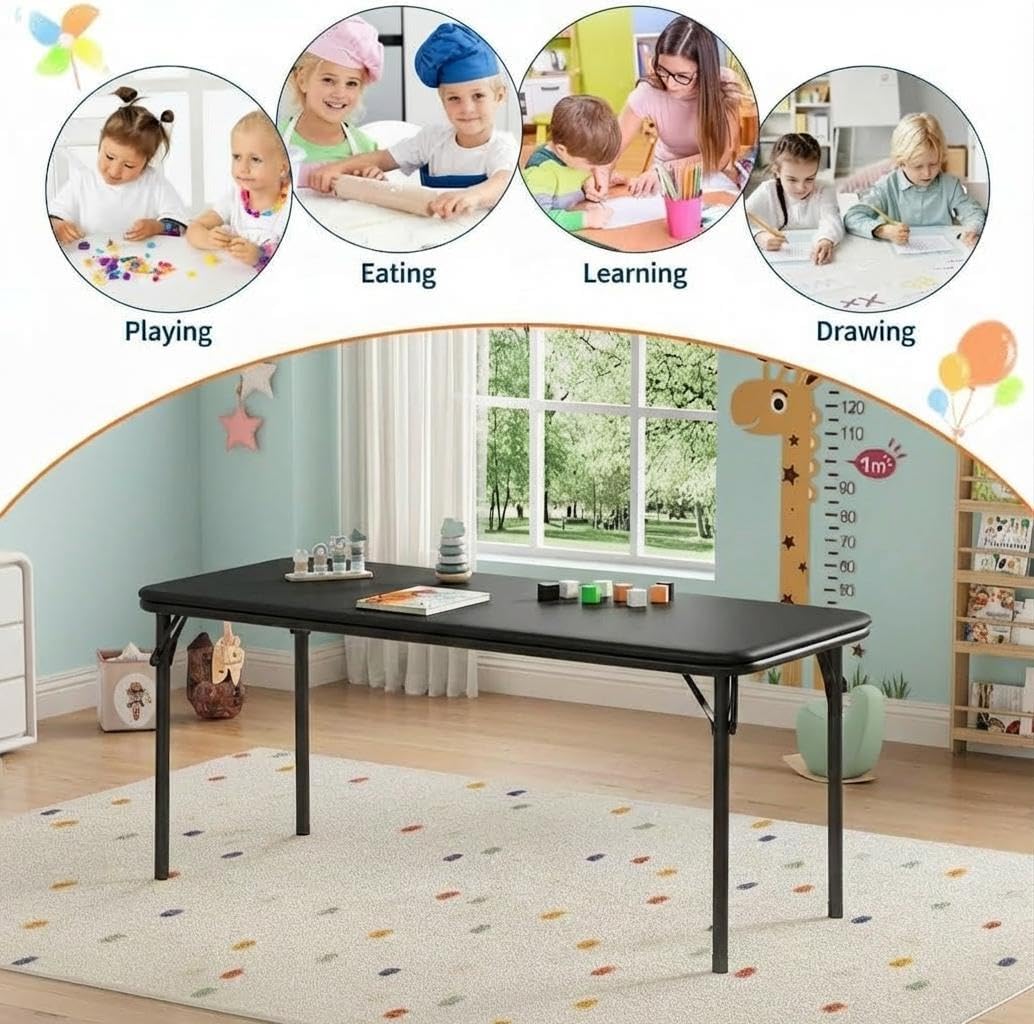 GAOMON 47 inch rectangular folding table portable indoor outdoor