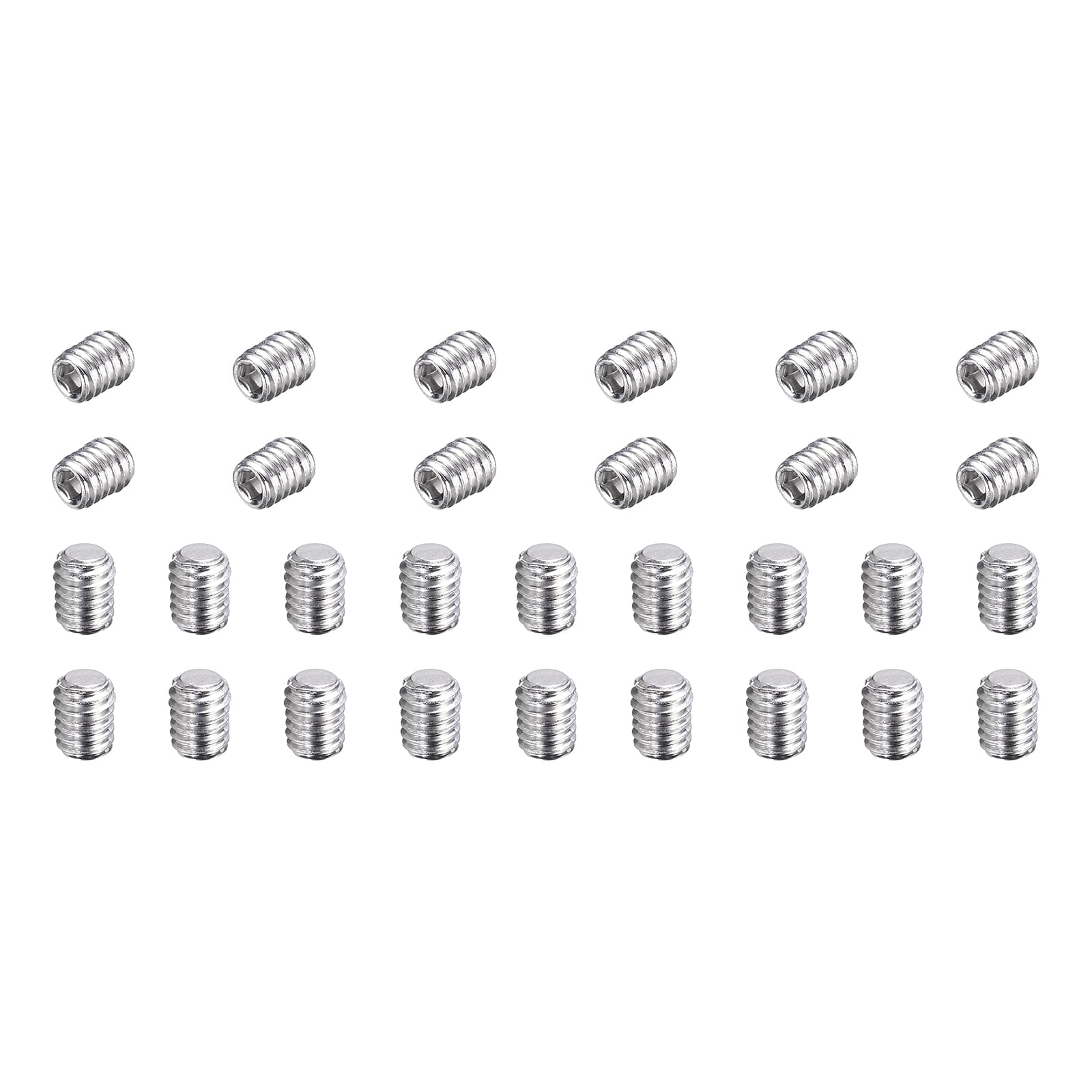 Unique Bargains 120pcs M4-0.7 x 5mm Grub Screws 304 Stainless Steel Cup Point Allen Head Screws Internal Hex Socket Drive for Bathroom Fixtures Repair Furniture DIY Project