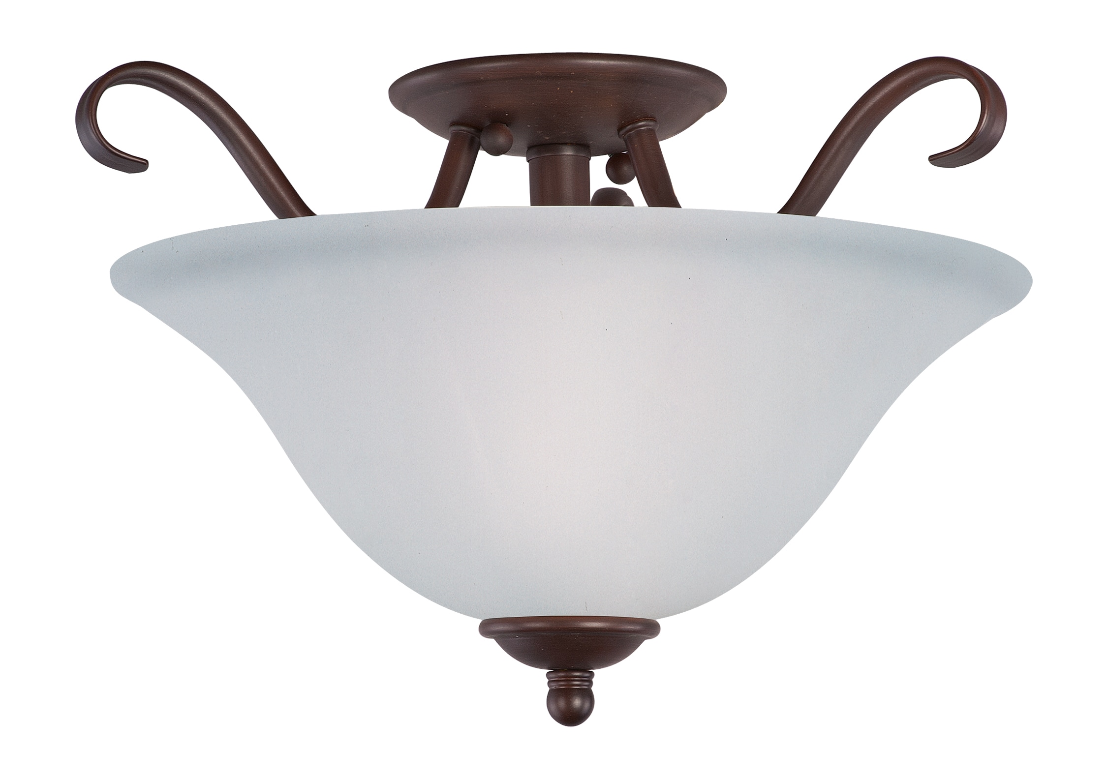Maxim Lighting 10120FTOI Basix 2-Light Oil Rubbed Bronze Semi-Flush mount light