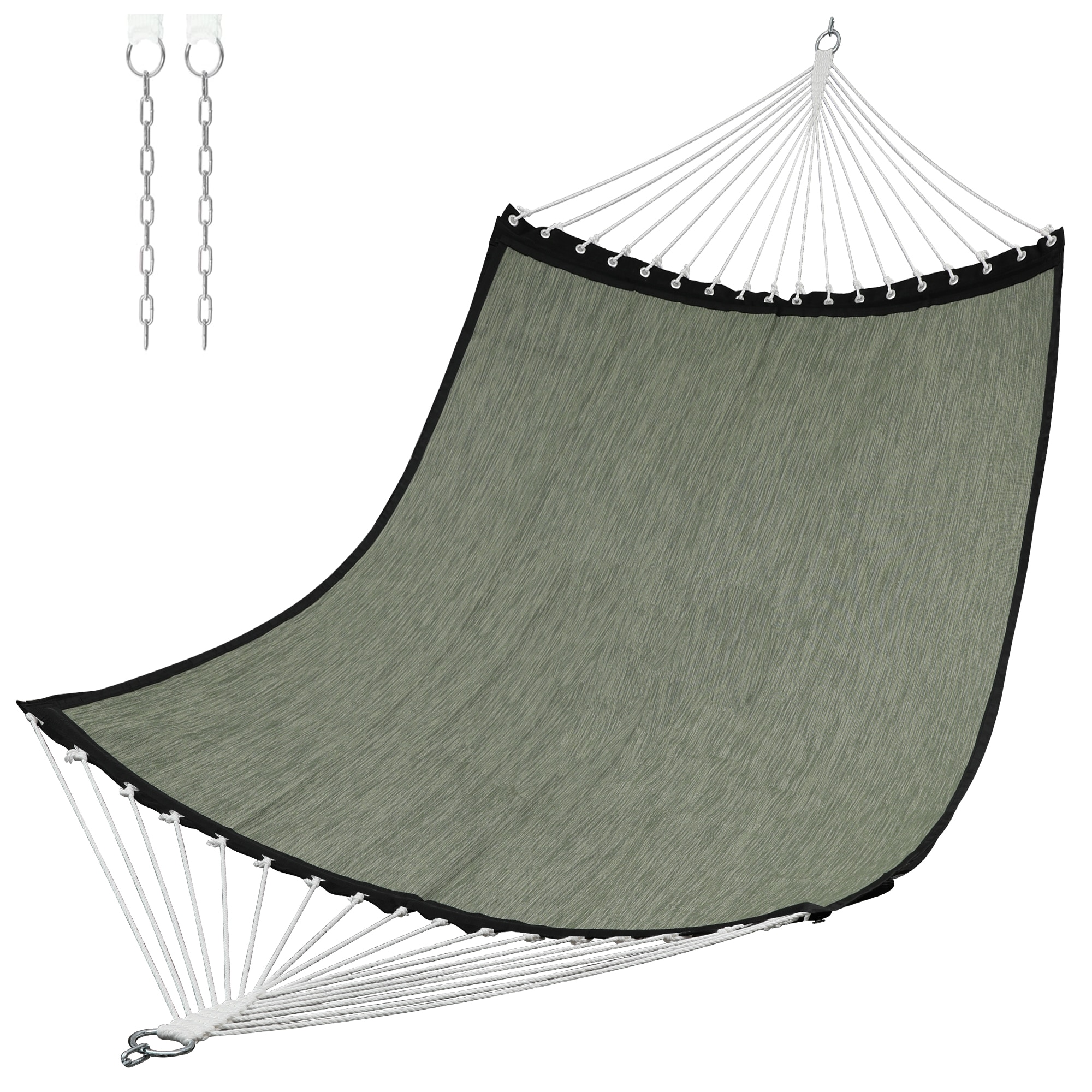 Patio Watcher HK-O-DARKGREEN Olefin Hammock Dark Green Quilted Hammock