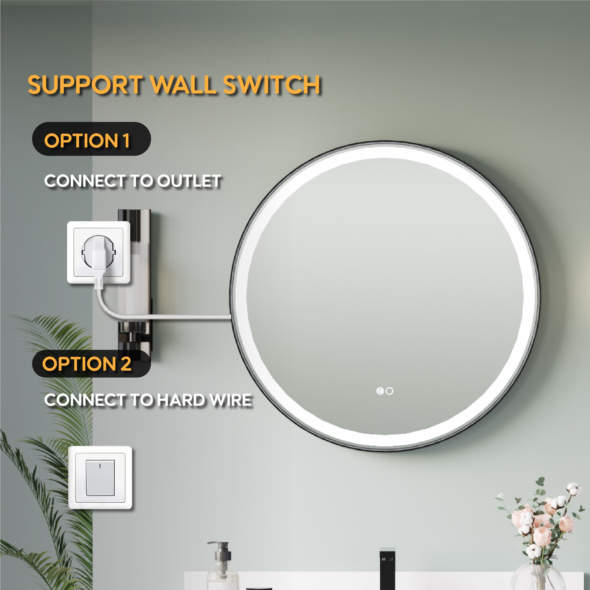 Forclover ALF-9W36RBM Framed-Bath-Mirrors - View #3