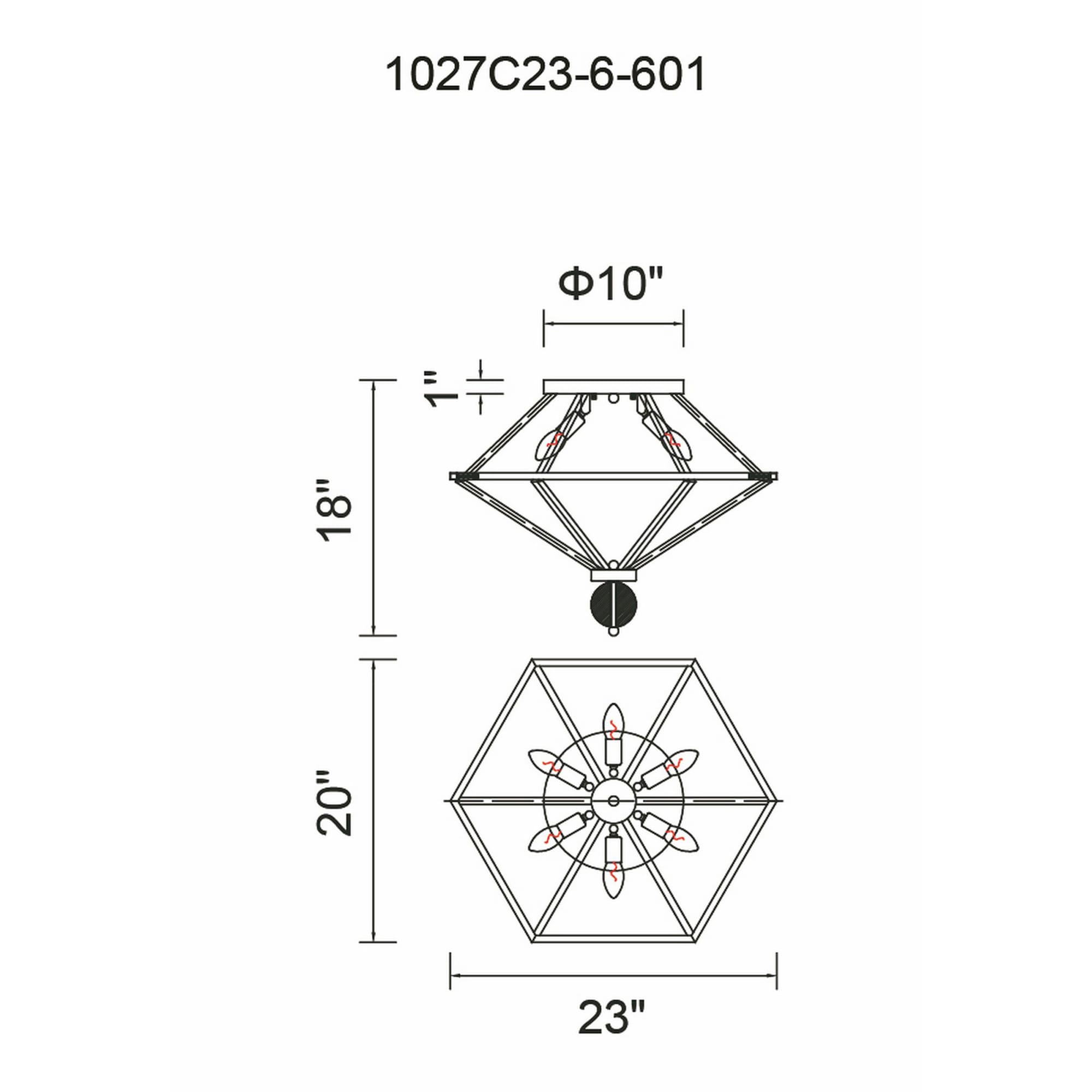 CWI Lighting 1027C23-6-601 flushmounts - View #7