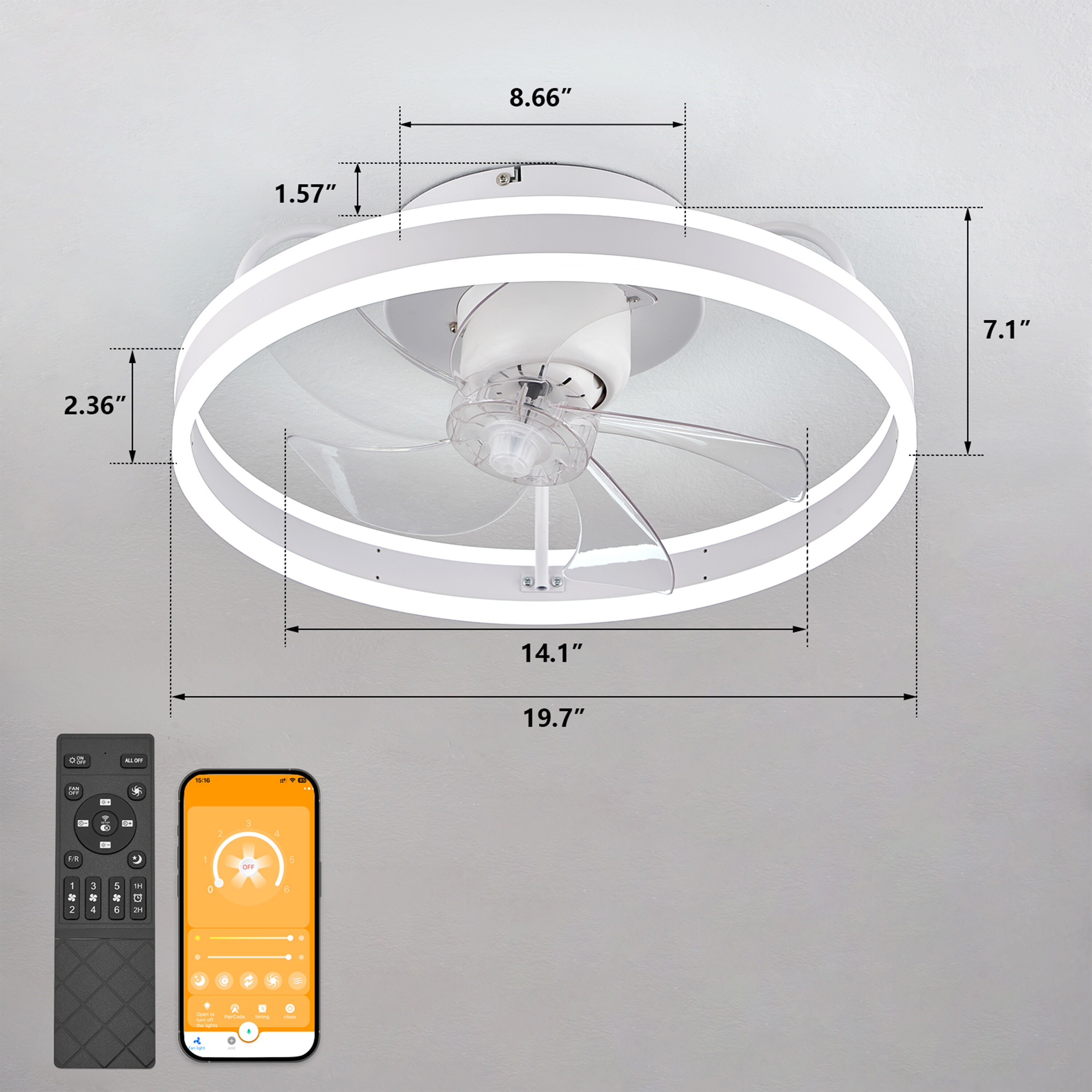 GoYeel ZF001RWH Ceiling-Fans - View #7