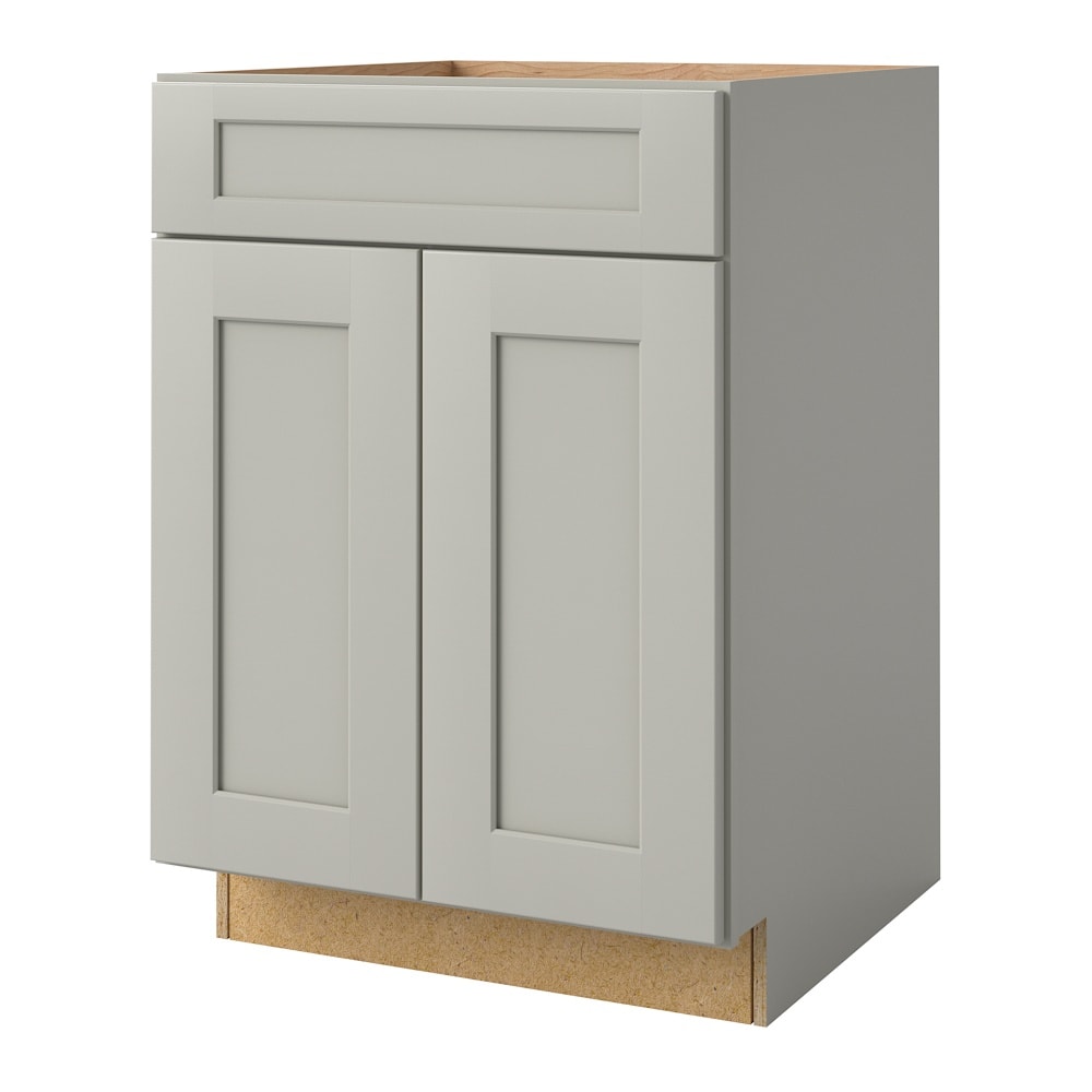 allen + roth 25260 Stonewall 24-in W x 34.5-in H x 24-in D Stone Sink Base Fully assembled Cabinet (Flat Panel Shaker)