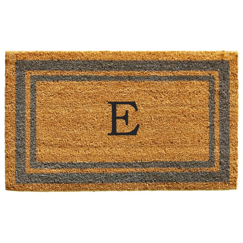 Callowaymills 153022436E 2-ft x 3-ft Natural/Periwinkle Coir/Vinyl Rectangular Indoor or Outdoor Decorative Door Mat