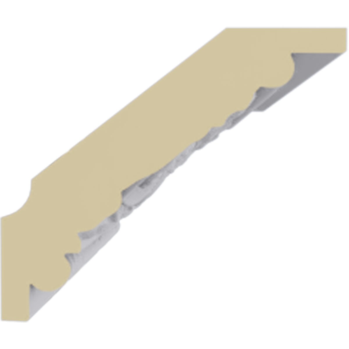 Floral White Urethane Crown Moulding 94.5" Length