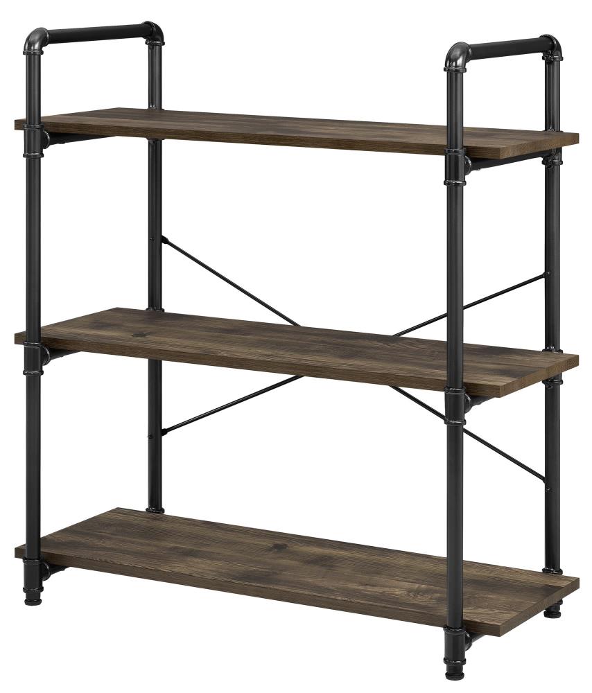 Ameriwood Home Hunter Rustic Metal 3-Shelf Bookcase at Lowes.com