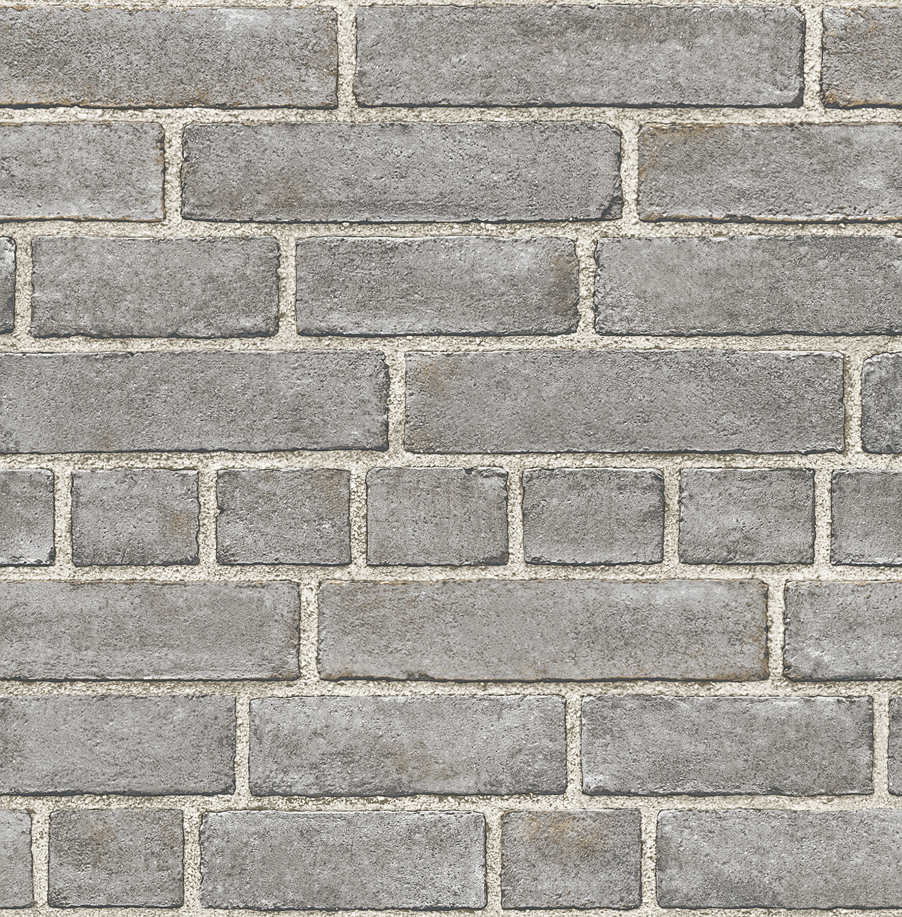 A-Street Prints 2922-24050 Trilogy 56.4-Sq. Feet Grey Non-woven Brick Unpasted Wallpaper