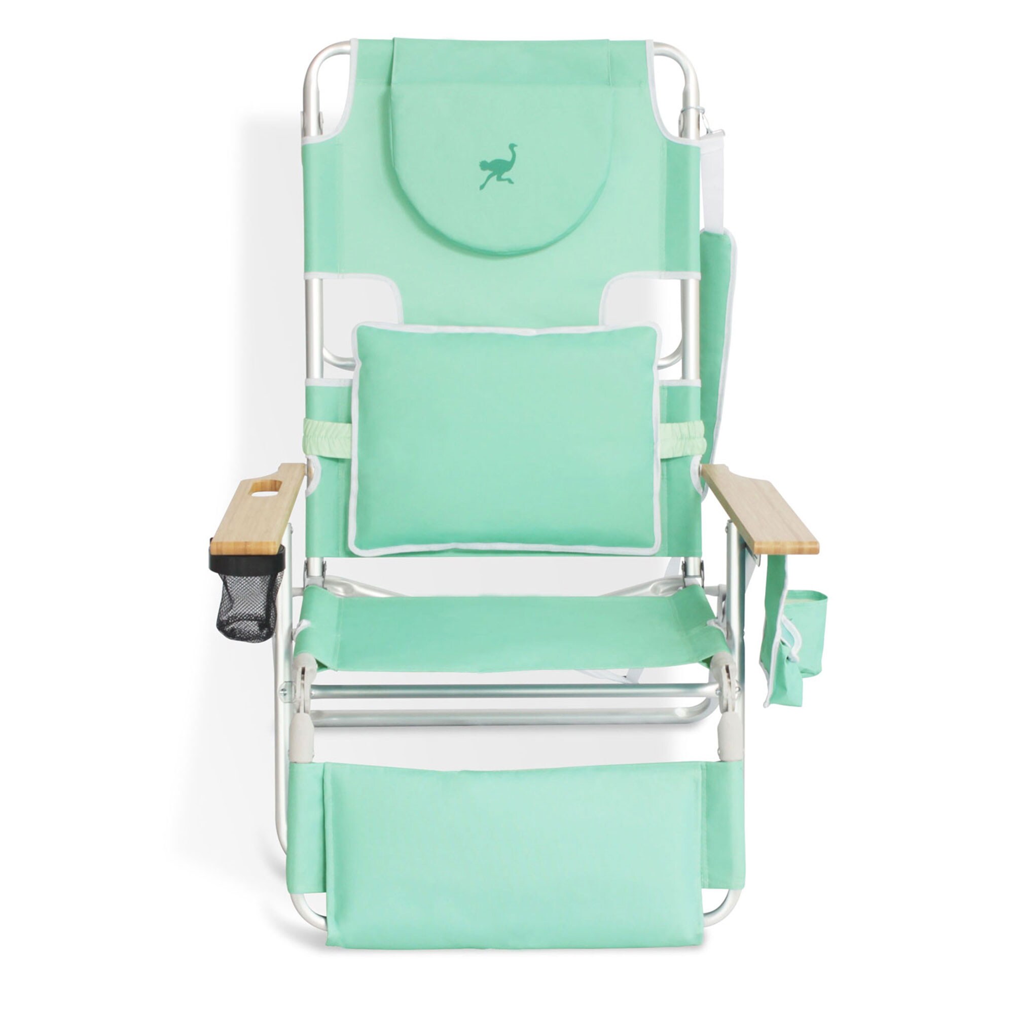 Teal Deluxe Padded 3N1 Reclining Chaise Lounge Chair