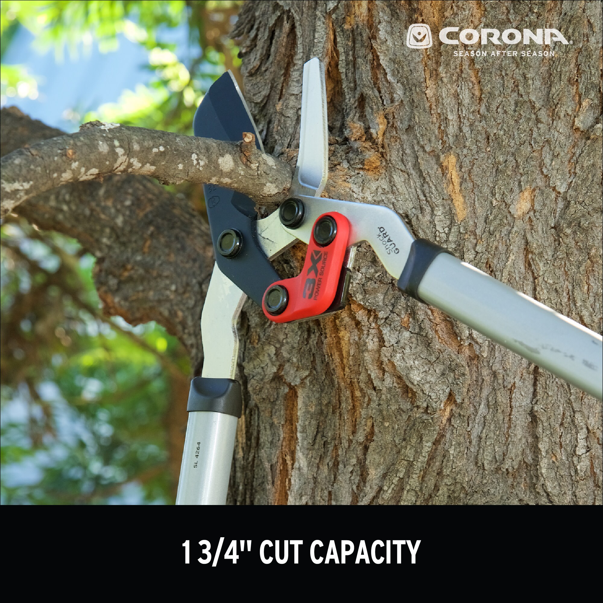 Extendable Garden Lopper Cutting Corona Telescopic Dual Link Tree Saw & Pruner 