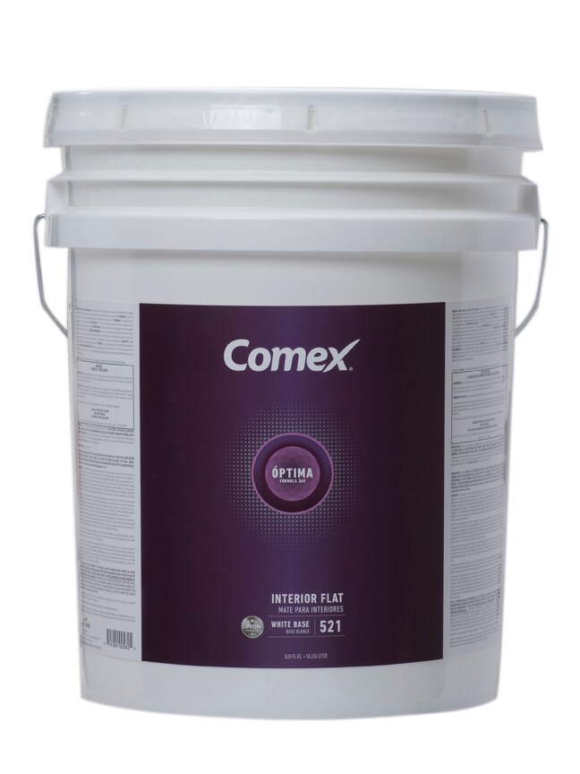 Comex Flat White (White Base) Tintable Latex Interior Paint (5-Gallon) at  