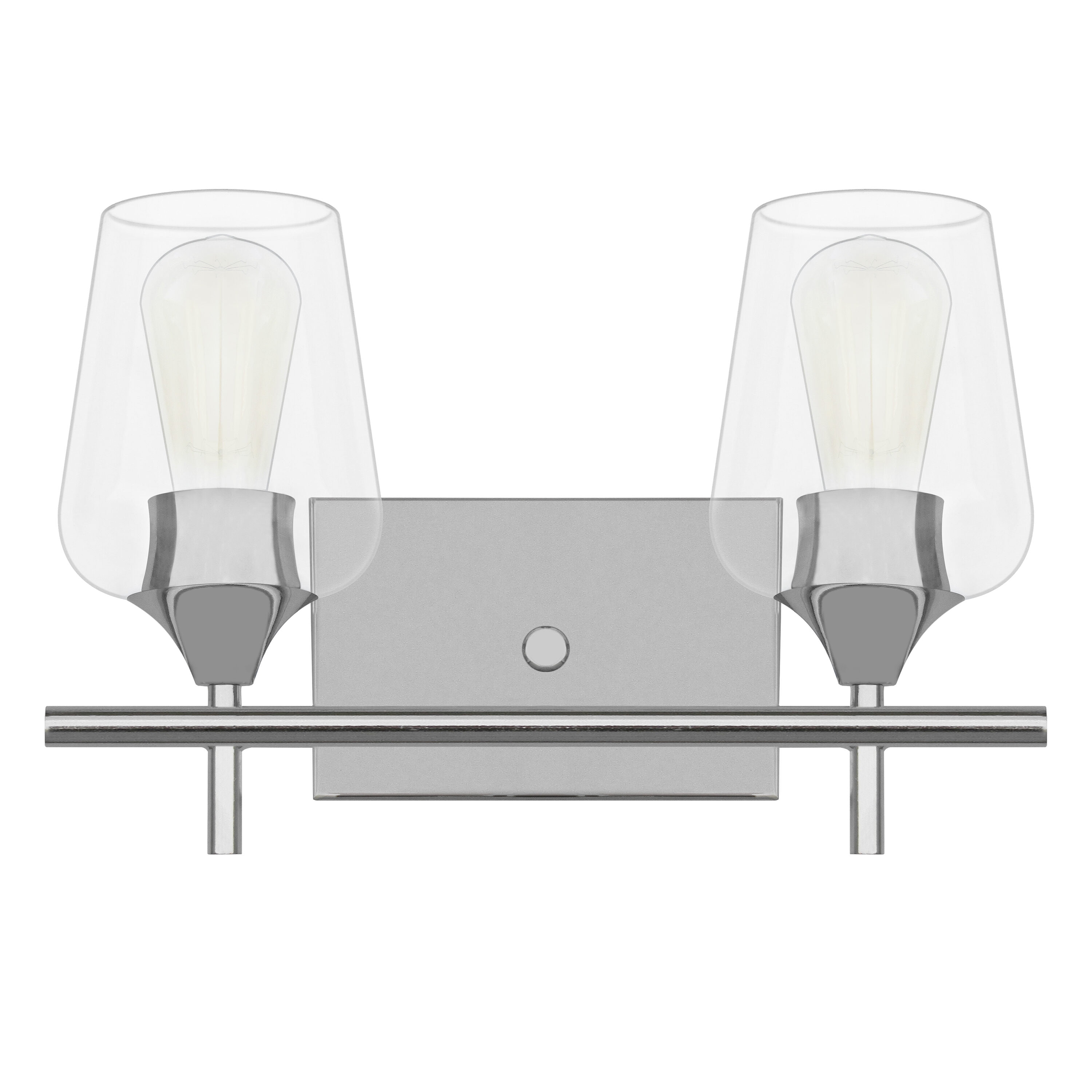 Whitfield Lighting VL304-2CH Fauna 15-in 2 -Light Chrome Transitional Vanity light