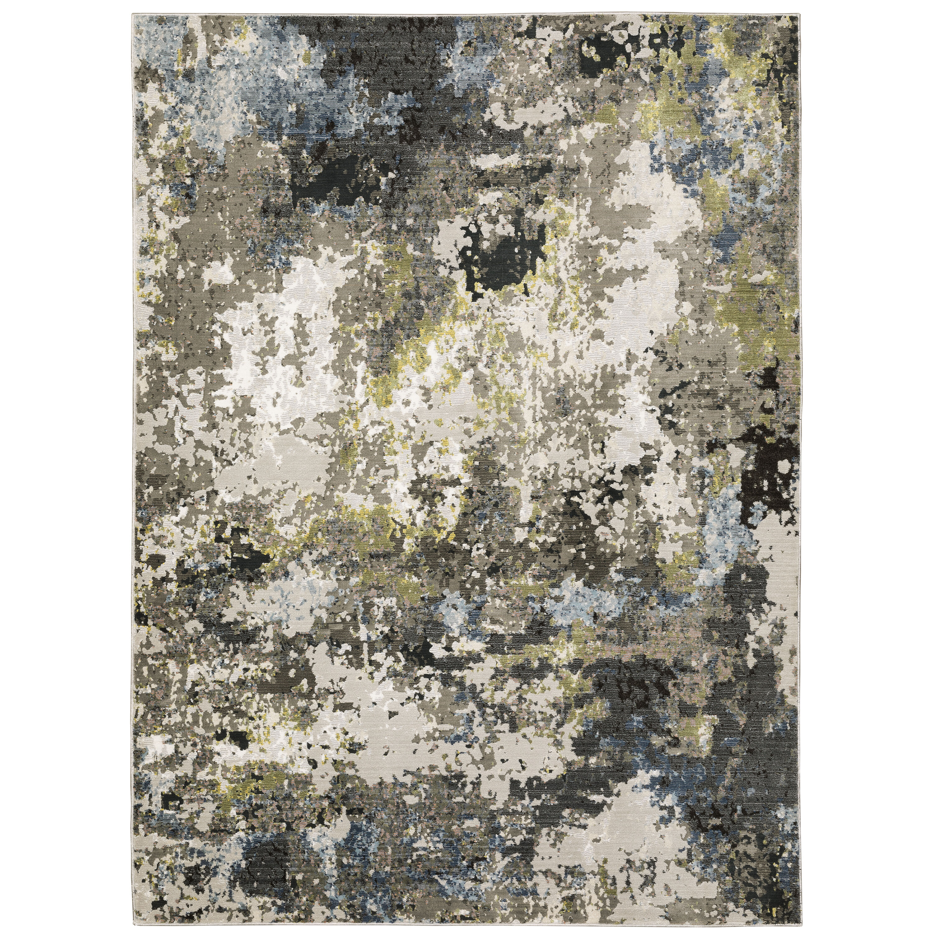 Archer Lane 502CARAZ84L Barton 3 x 5 (ft) Polyester Gray Rectangular Indoor Abstract Bohemian/Eclectic Area rug